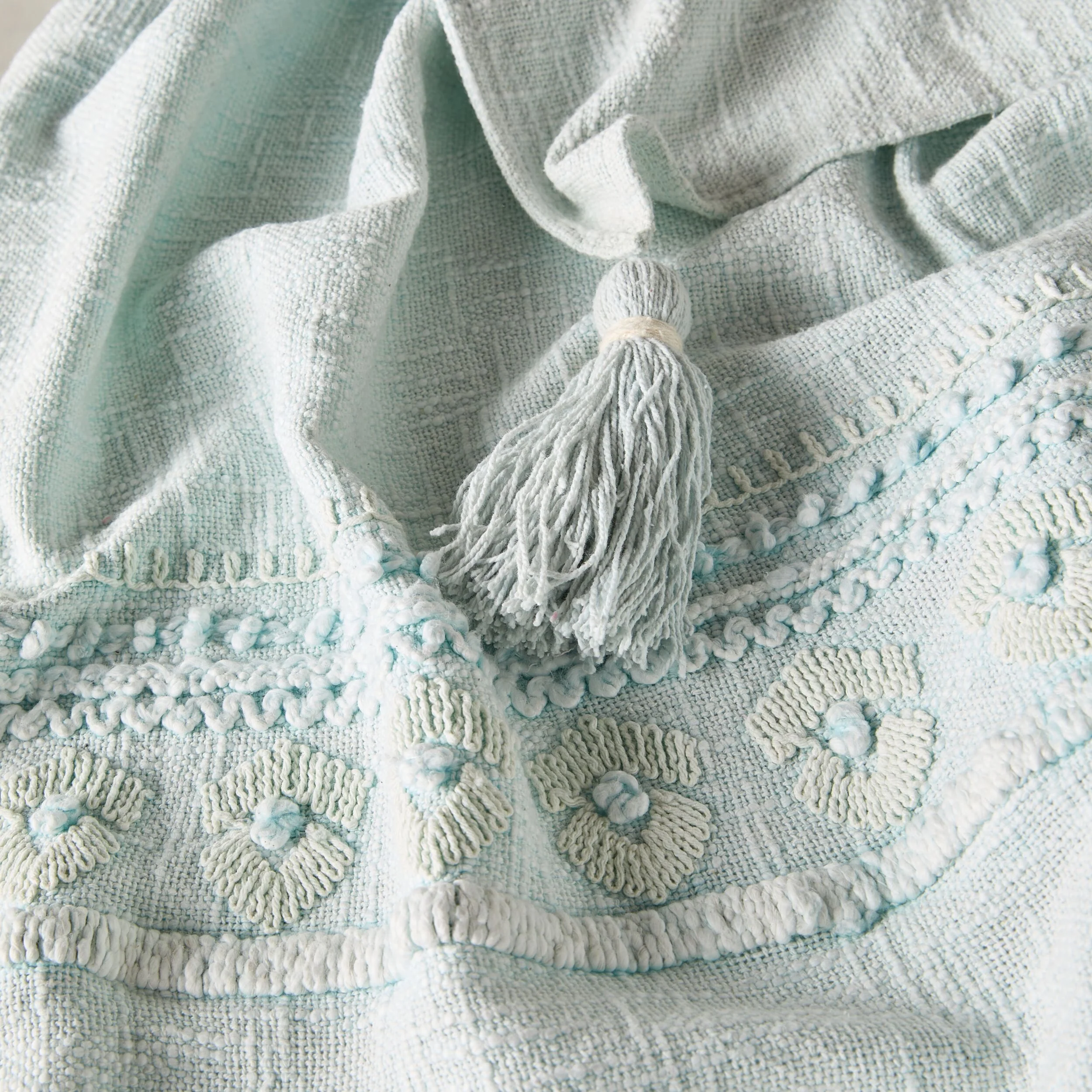 Stitch Suri Embroidered Throw Blue - Image 3
