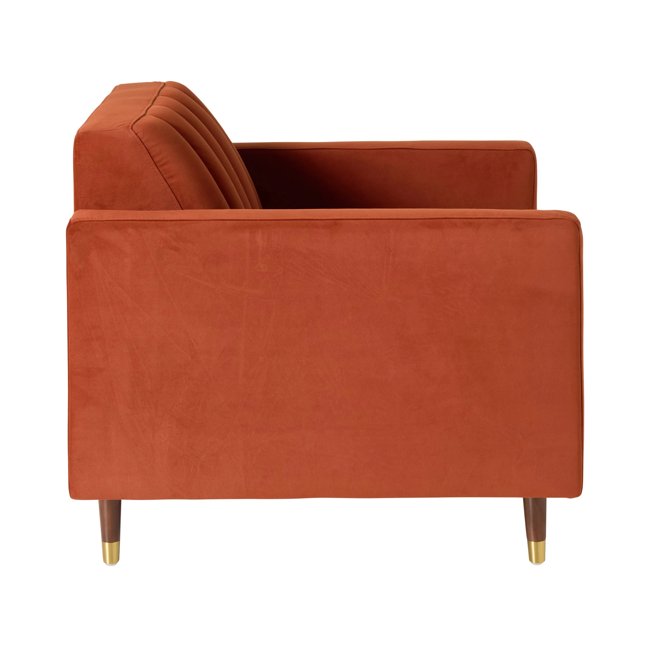 Stitch Velvet Armchair Copper - Image 3