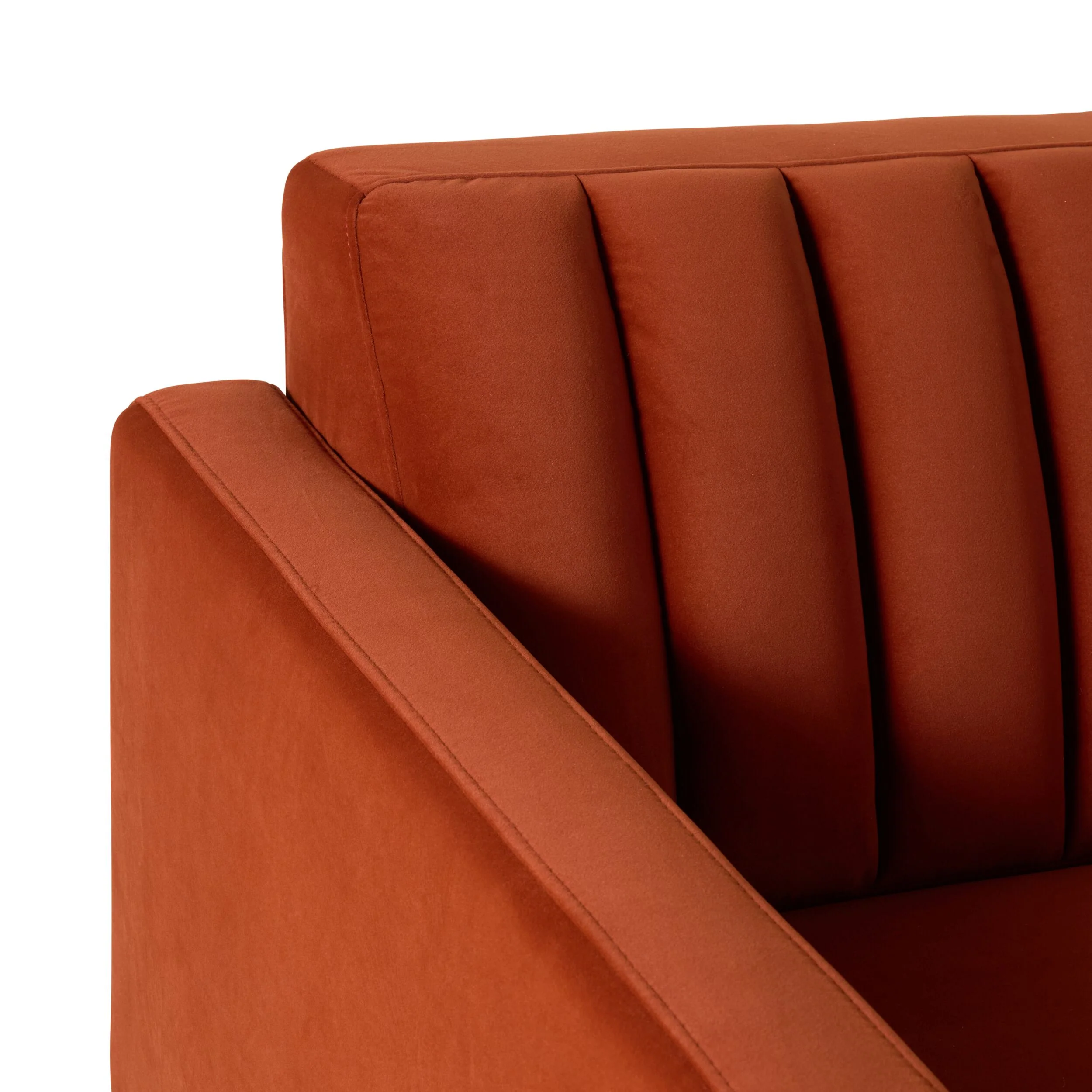 Stitch Velvet Armchair Copper - Image 5