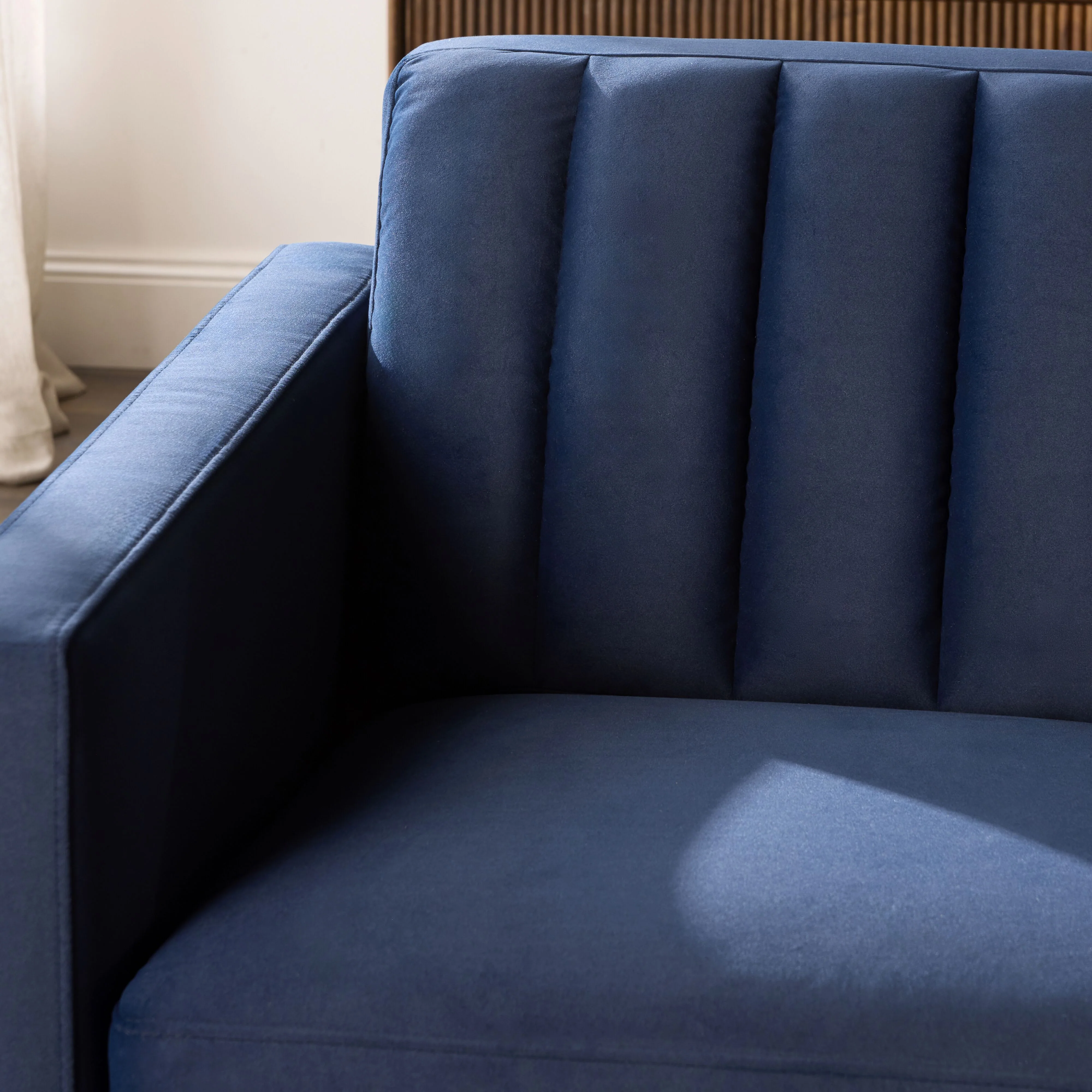 Stitch Velvet Armchair Indigo - Image 10