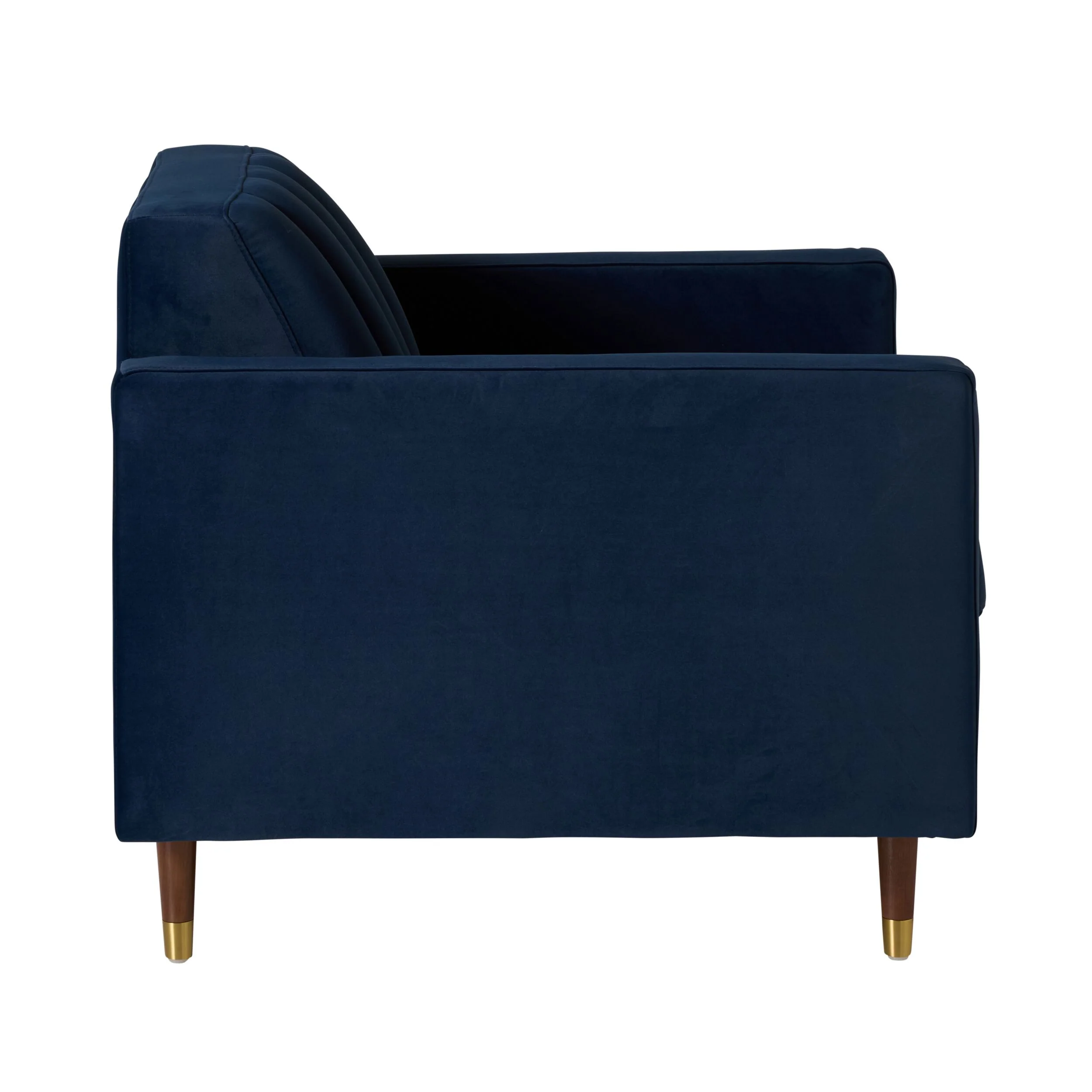 Stitch Velvet Armchair Indigo - Image 3