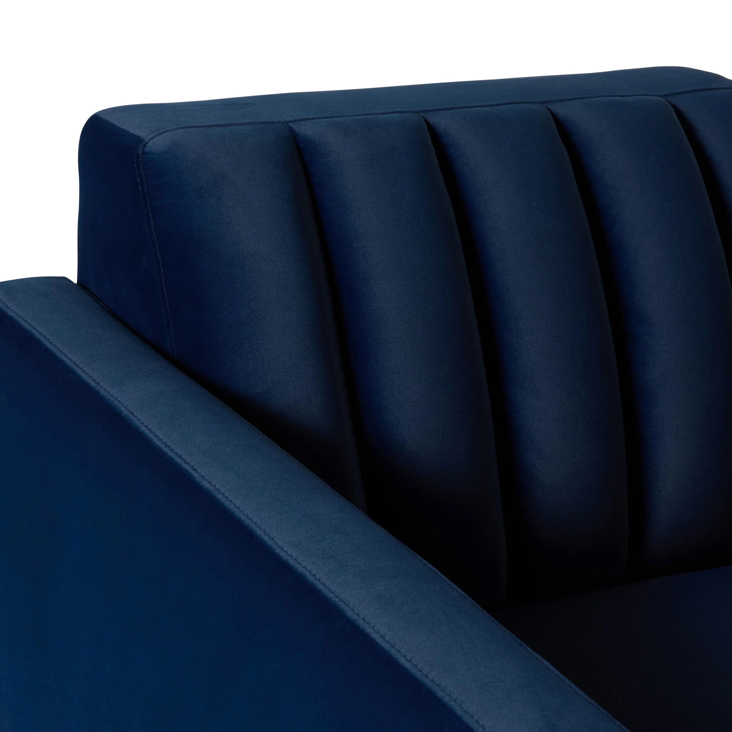 Stitch Velvet Armchair Indigo - Image 5