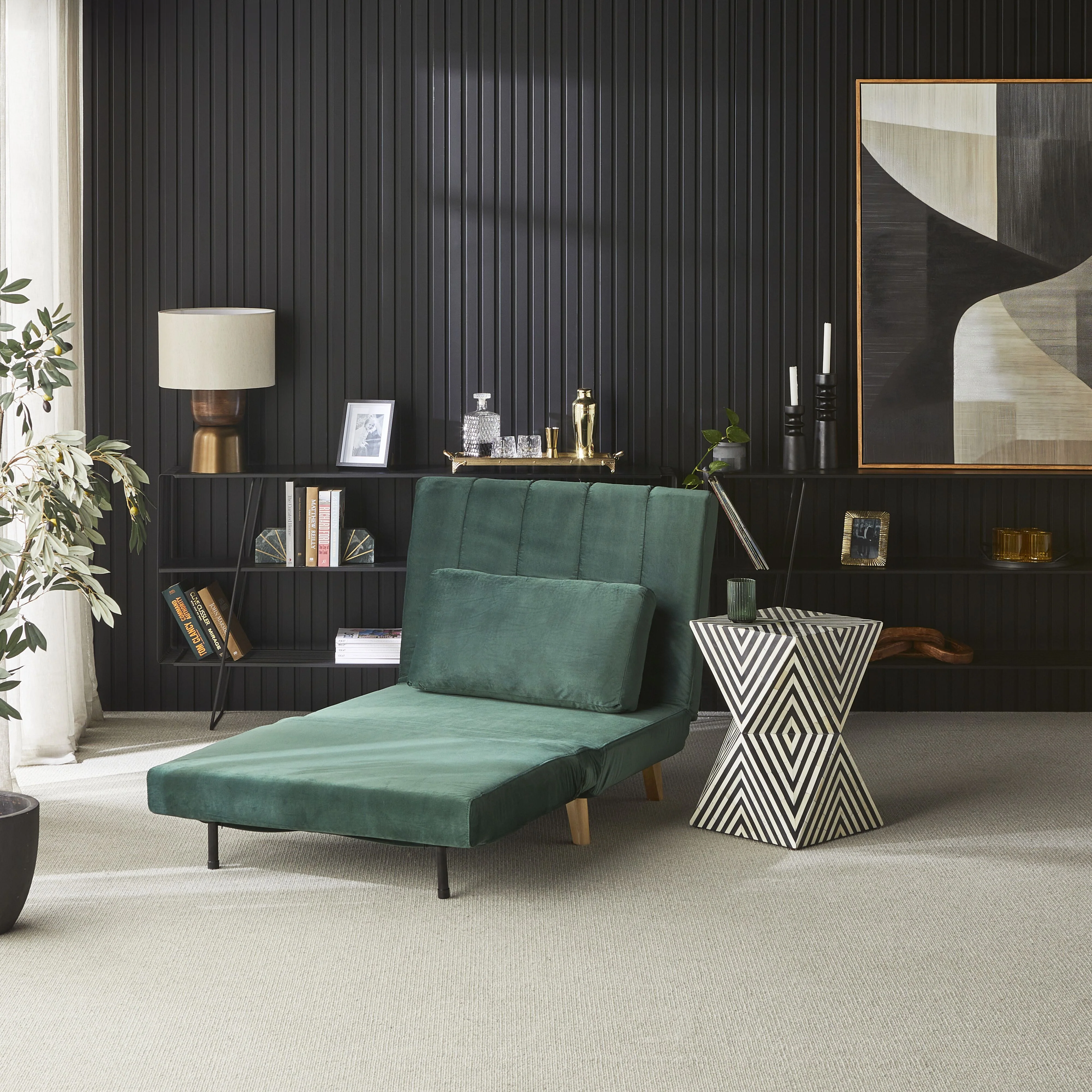 Stradbroke Single Sofa Bed Emerald Green - Image 13