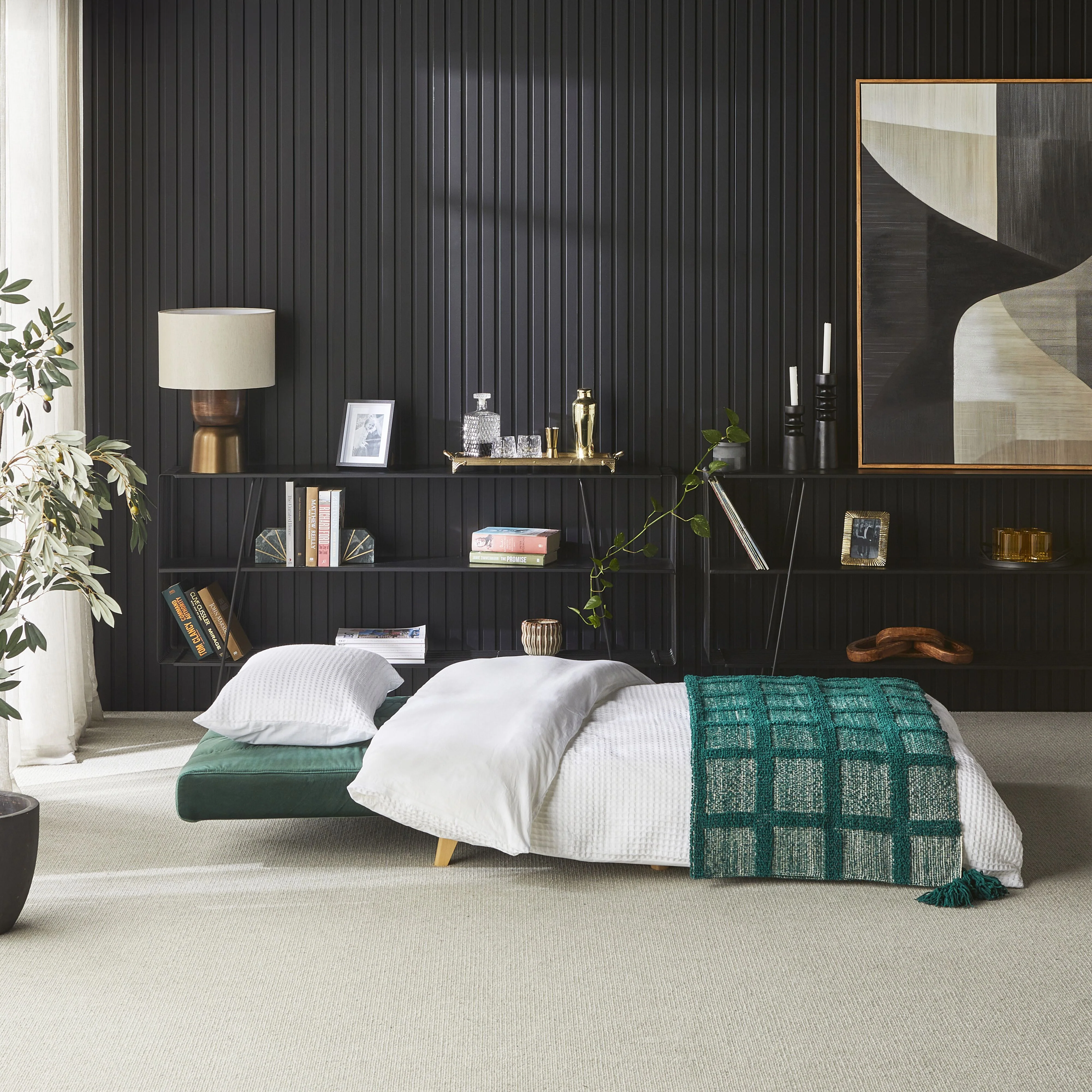 Stradbroke Single Sofa Bed Emerald Green - Image 16