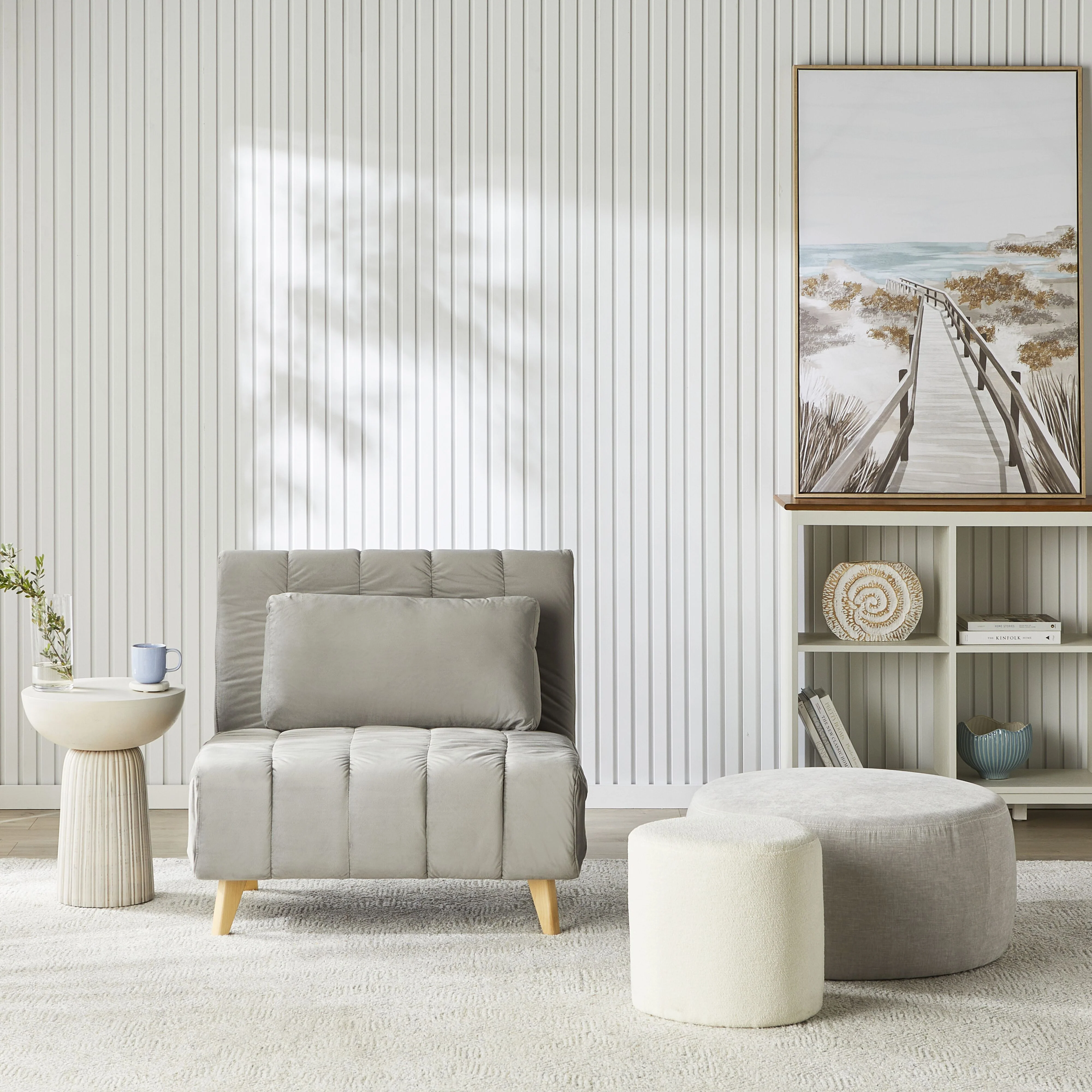 Stradbroke Single Sofa Bed Graphite - Image 17