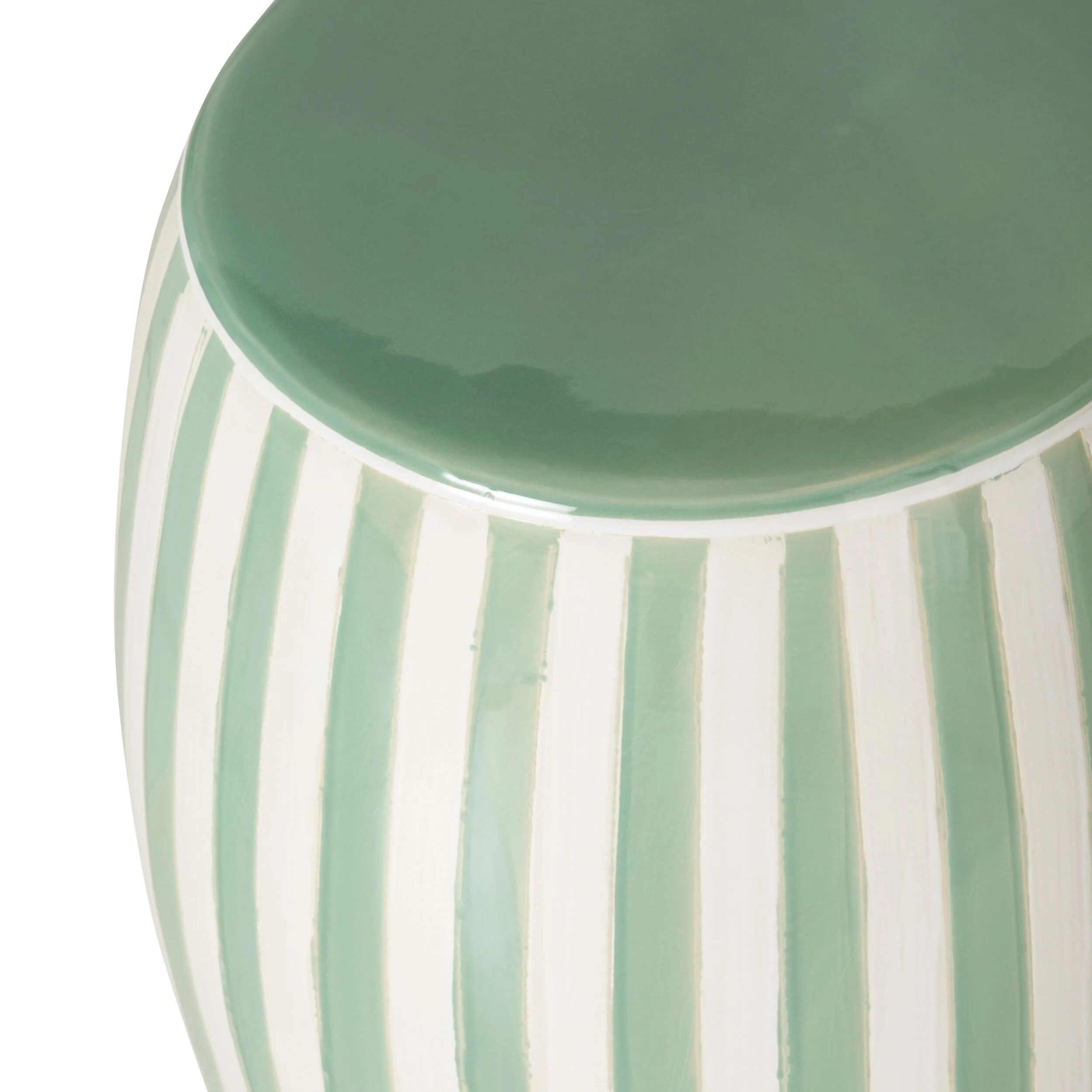 Stripe Stool Green/White - Image 2