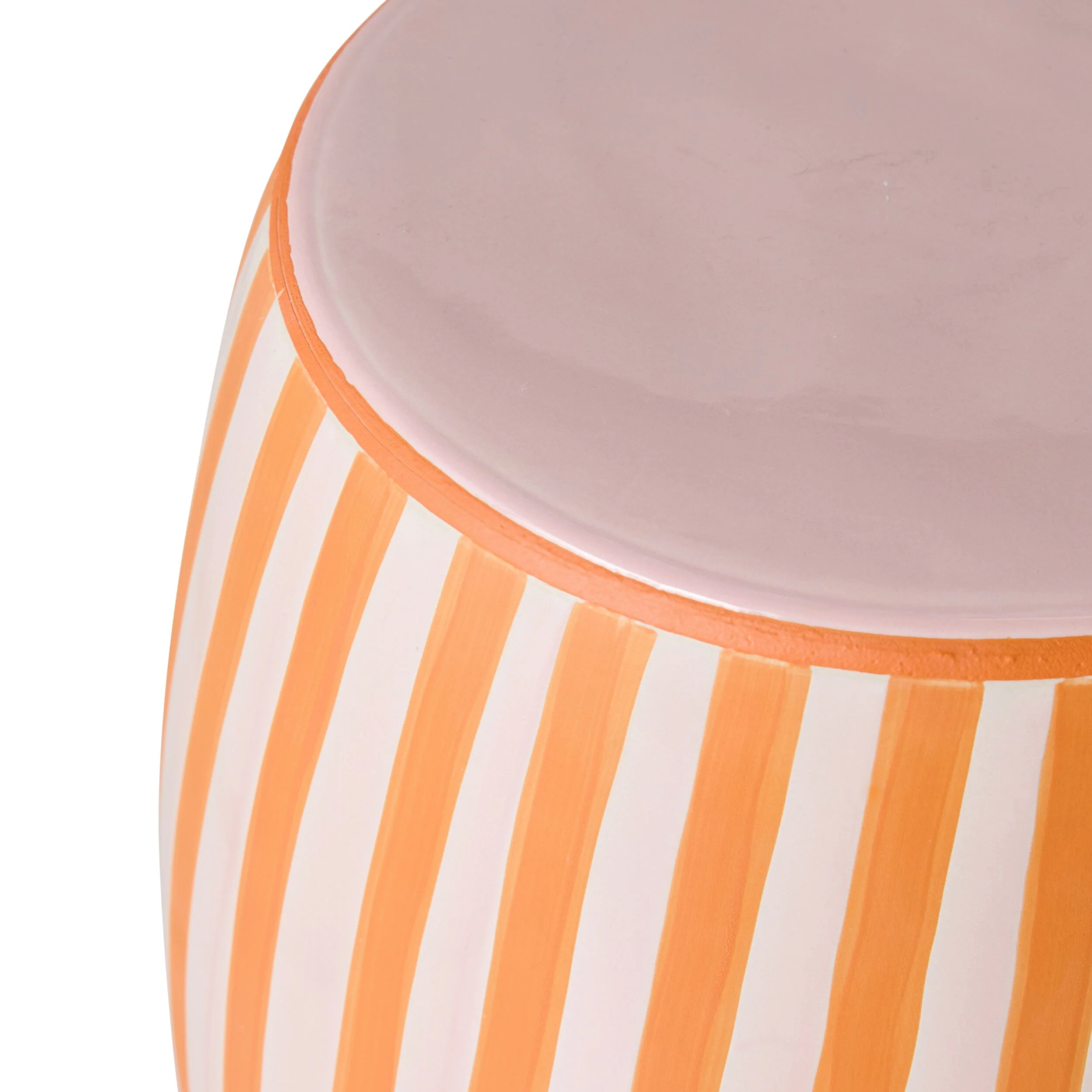 Stripe Stool Orange/Pink - Image 2