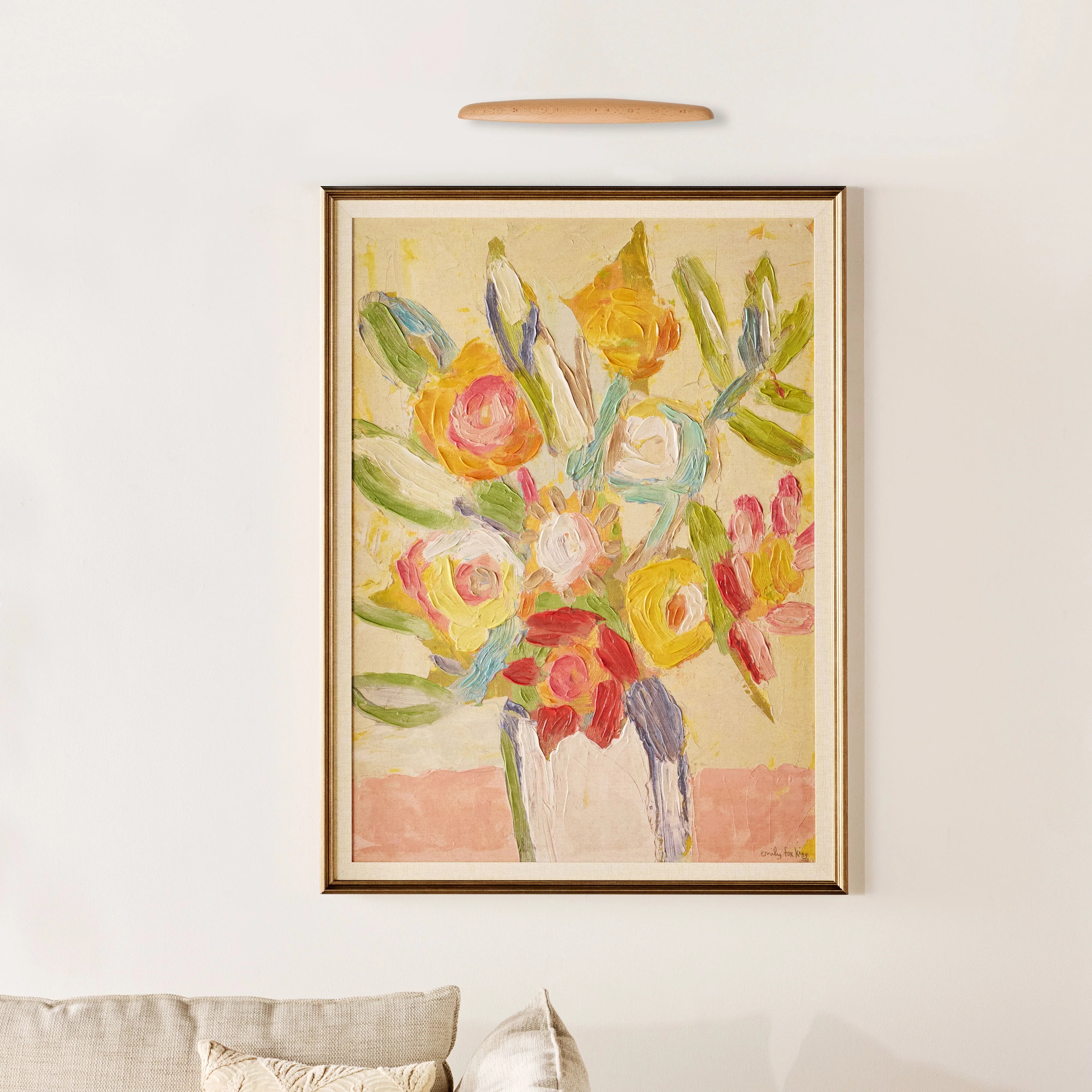 Sunburst Bouquet Framed Textured Print 100x135cm - Image 7