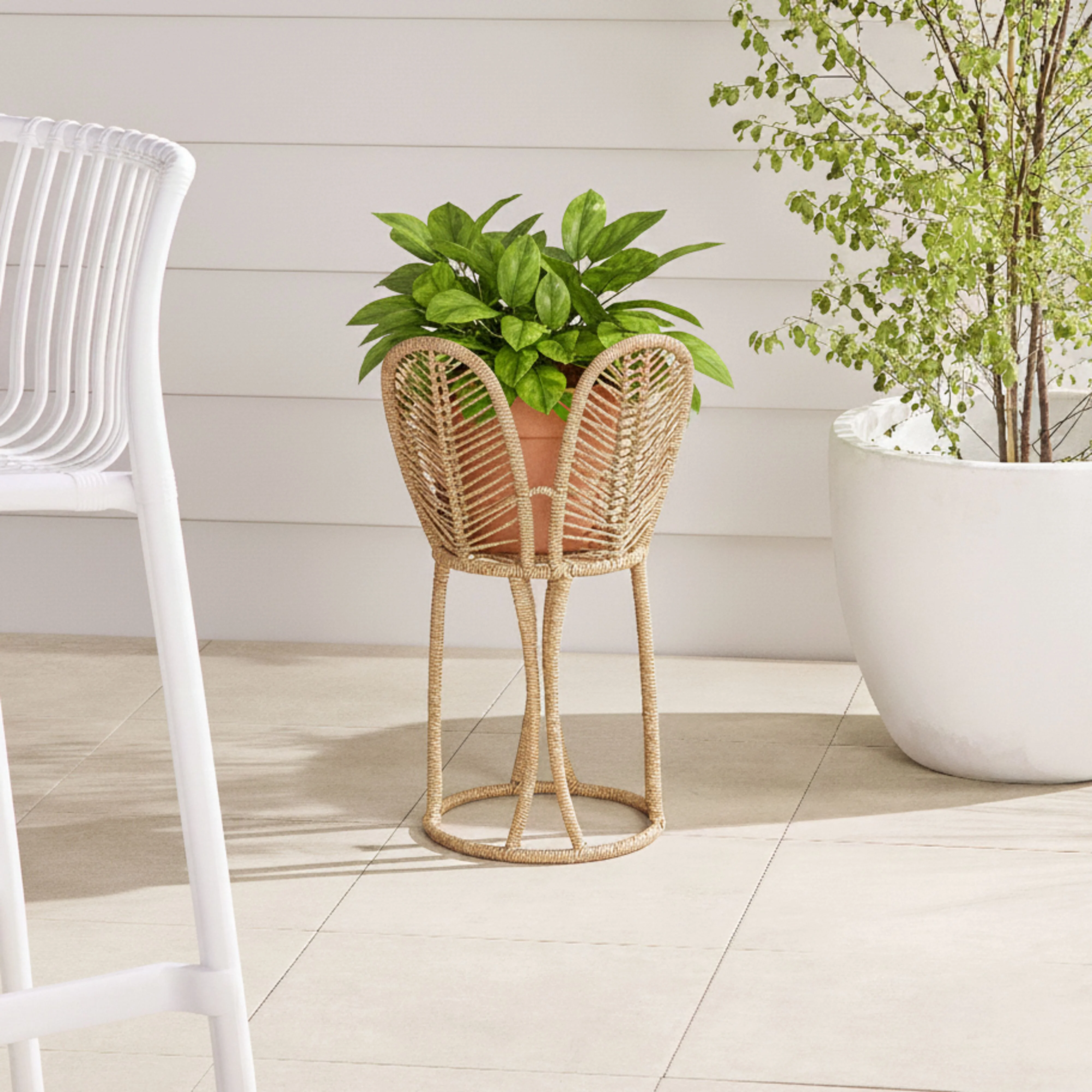 Sundara Woven Plant Stand Tall - Image 6