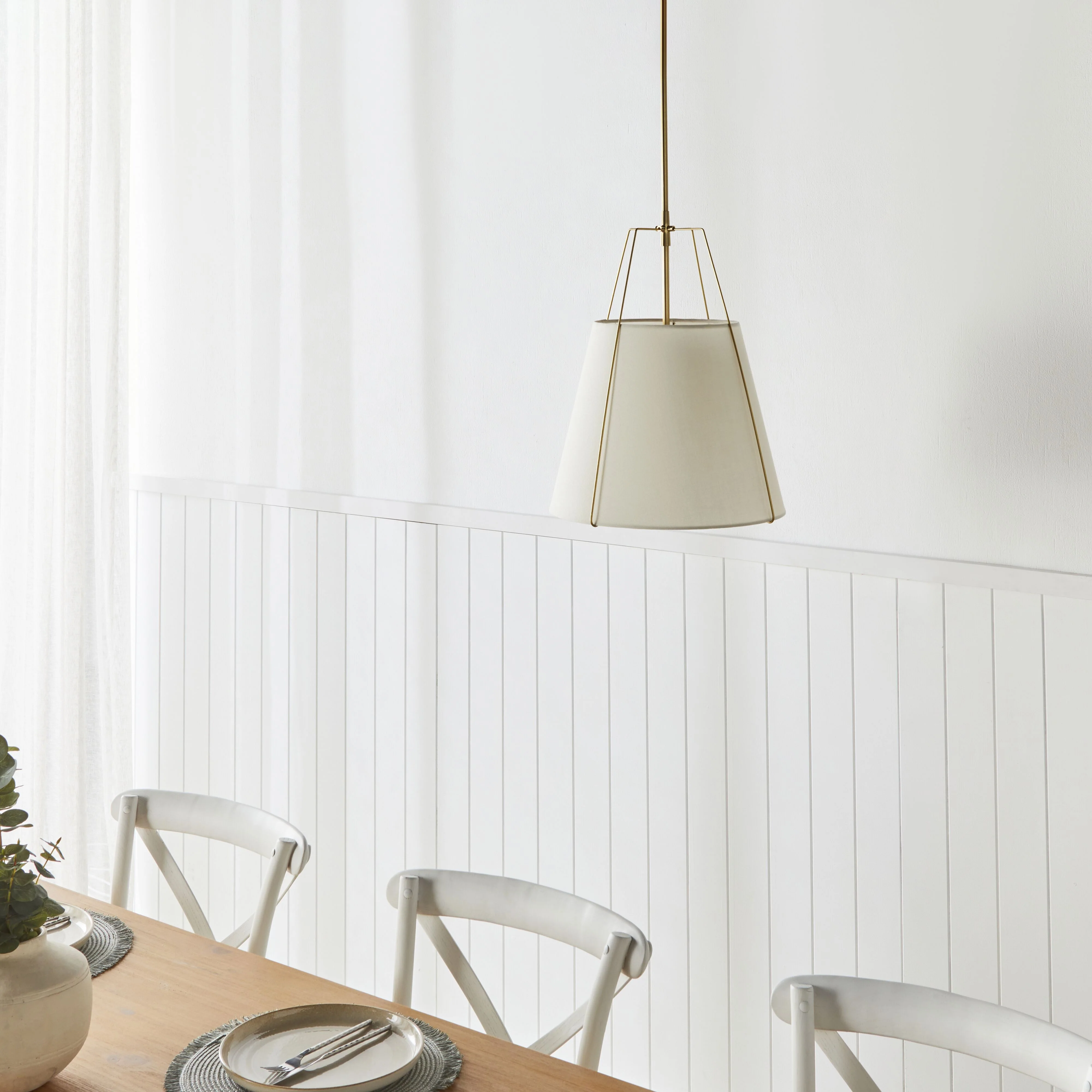 Sutton Pendant Gold 92x40cm - Image 3