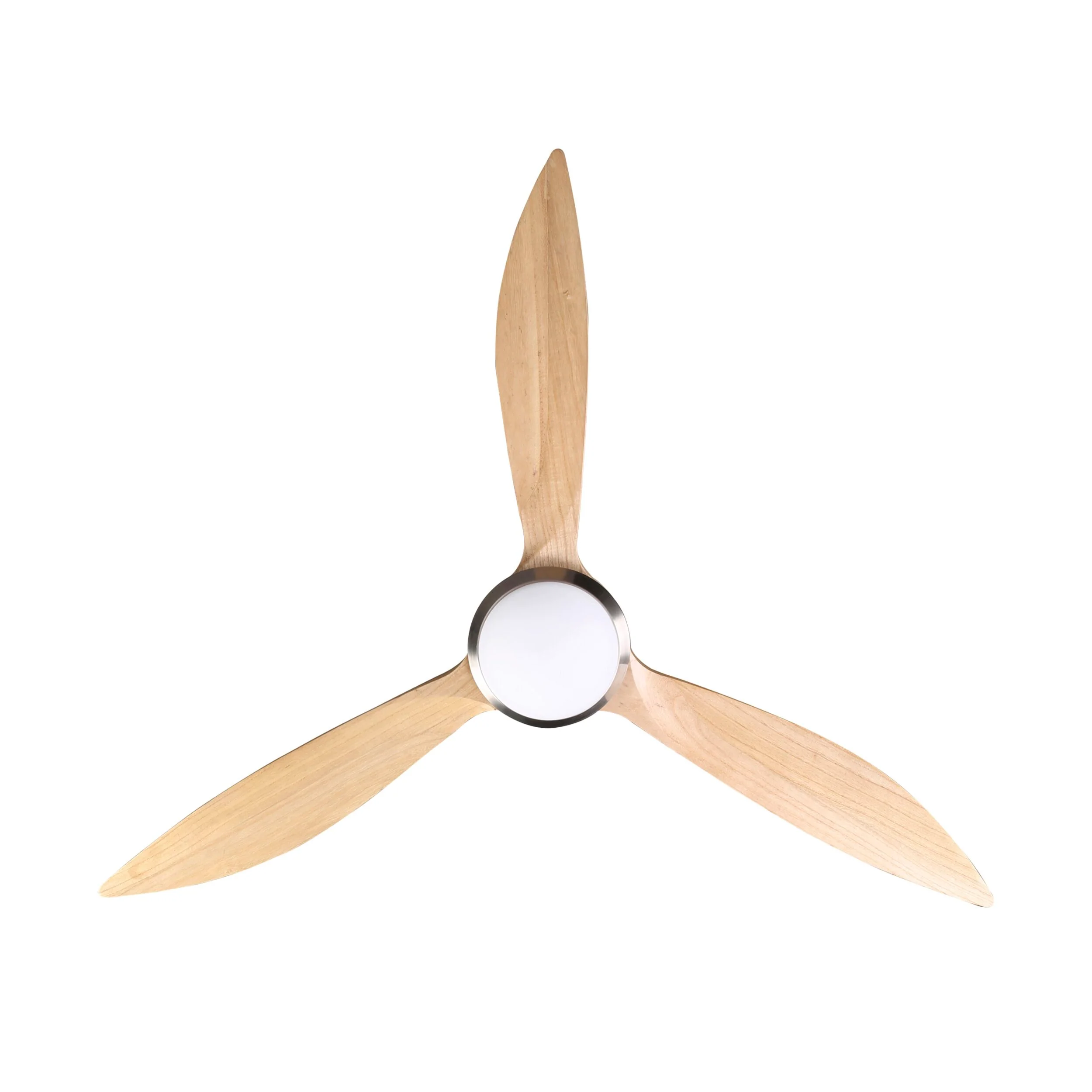 Suva Indoor DC Ceiling Fan with LED Light & Remote - Natural Timber 122cm - Image 3