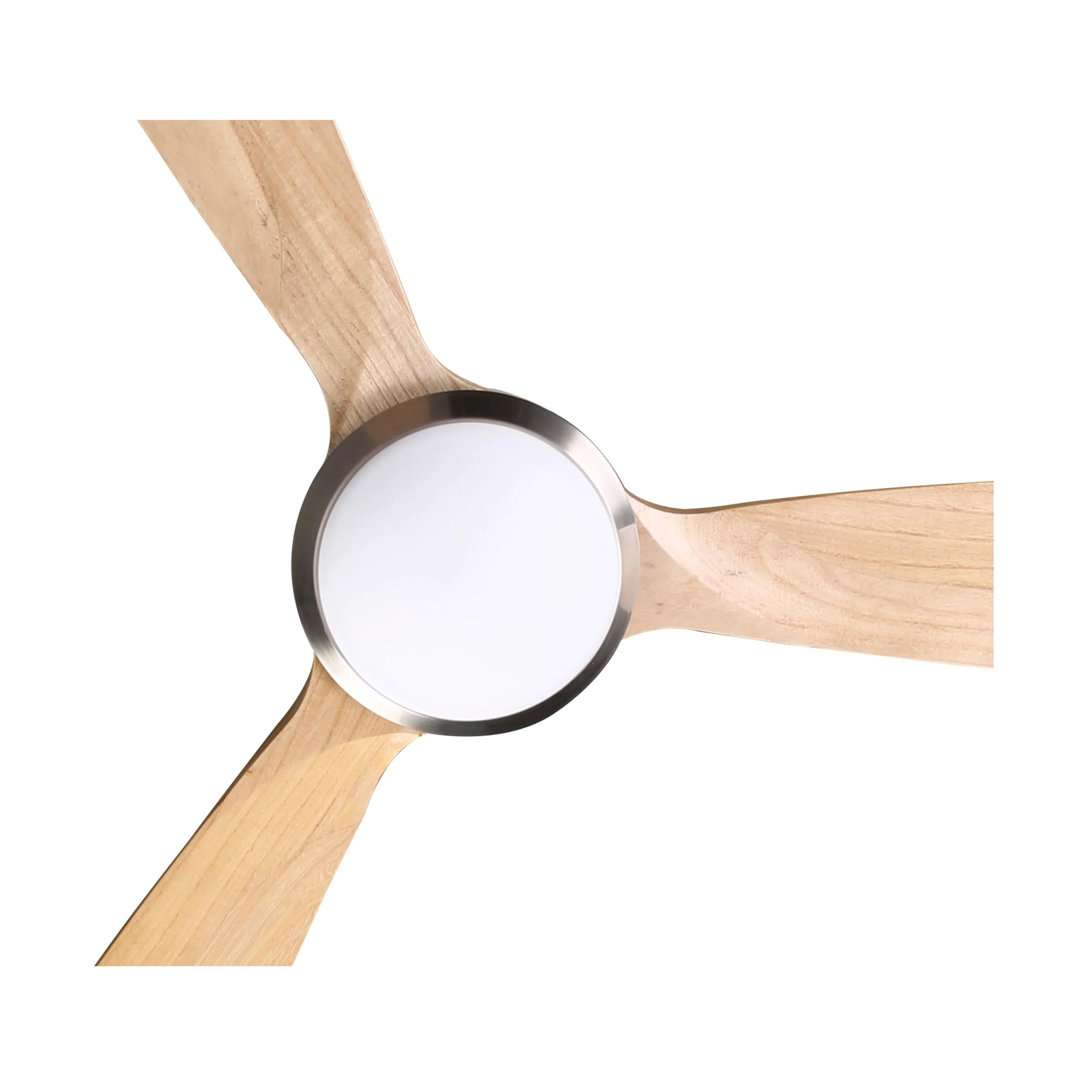 Suva Indoor DC Ceiling Fan with LED Light & Remote - Natural Timber 122cm - Image 4