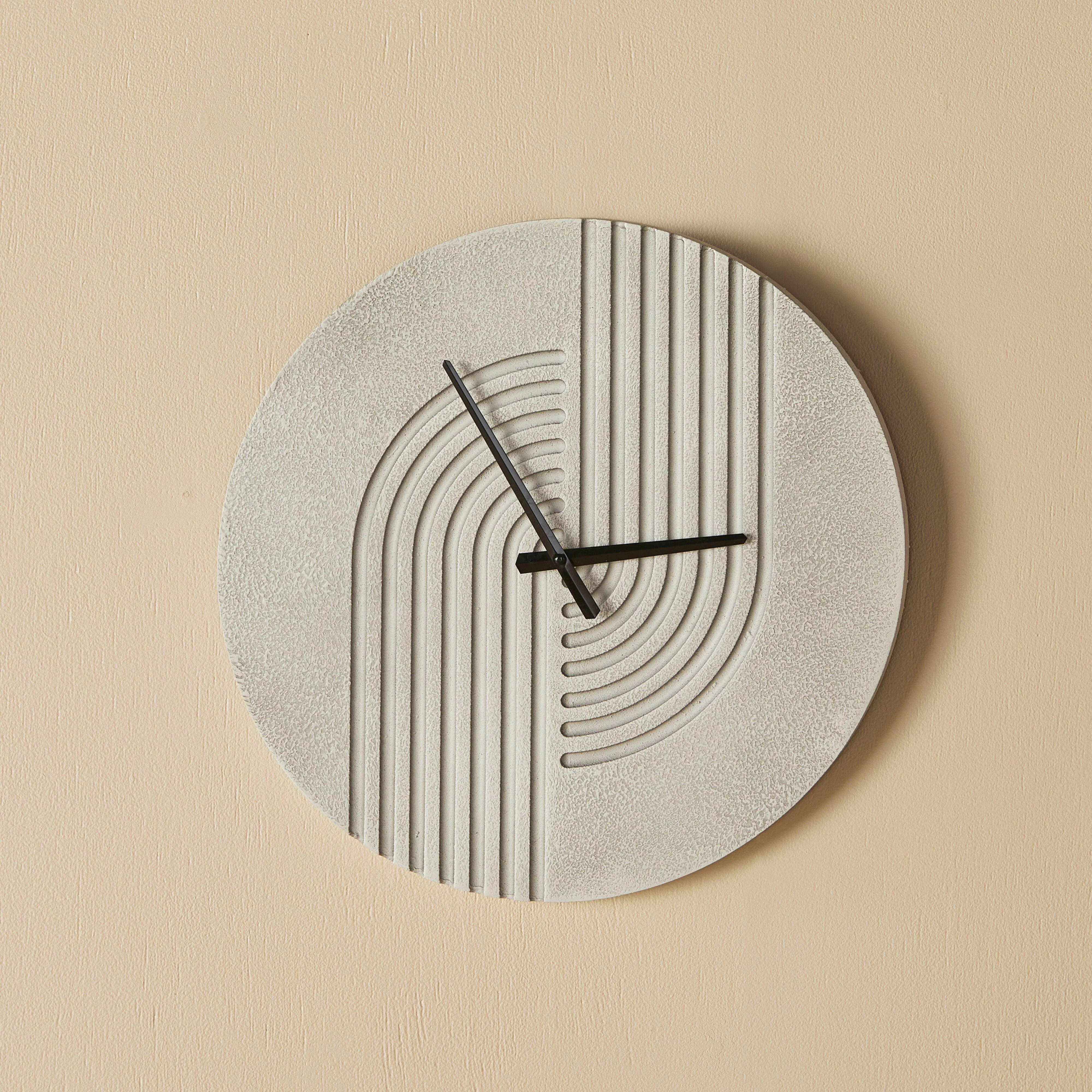 Swirl Wall Clock Grey 50x50x4cm - Image 4