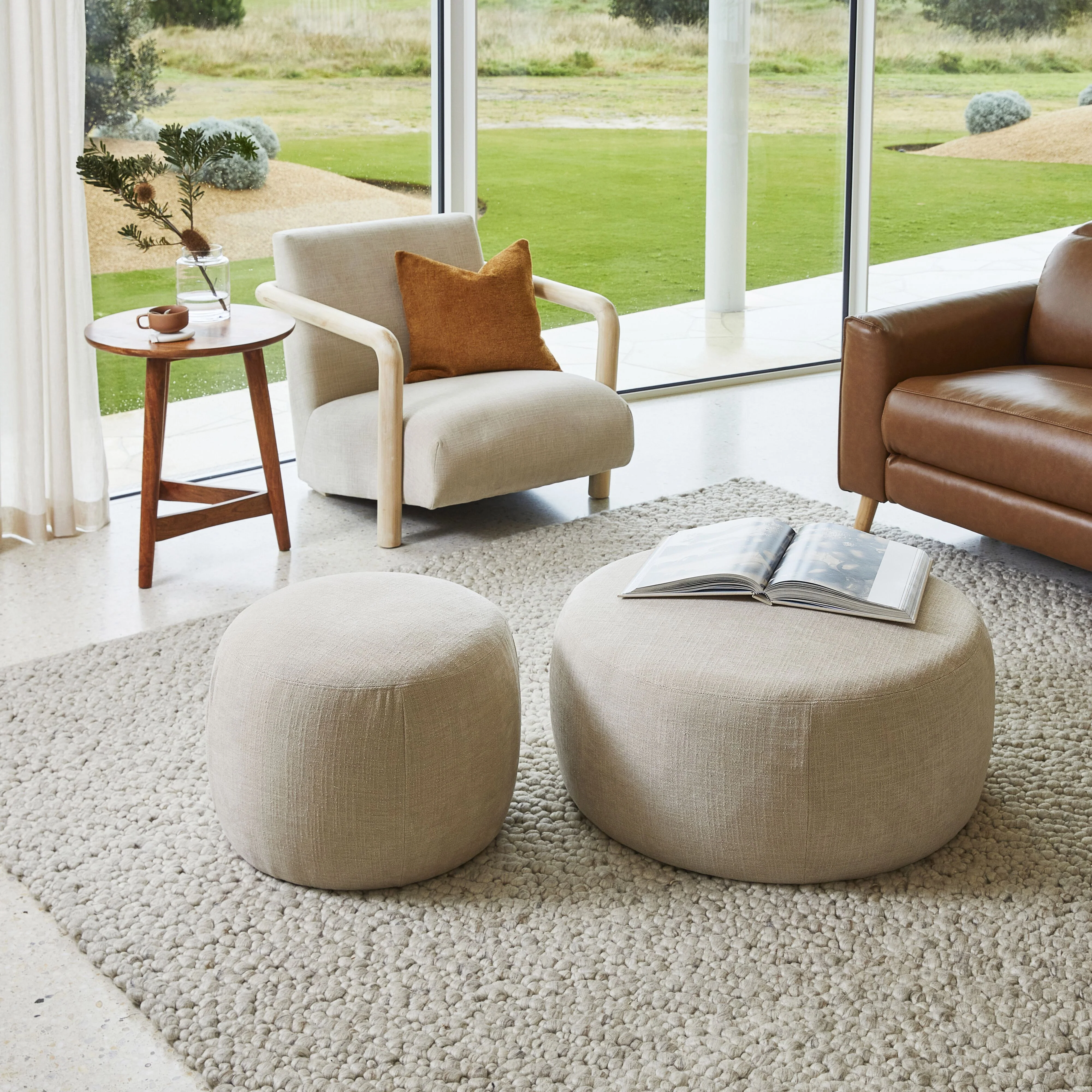 Tango Round Ottoman Large Solace Oat - Image 4