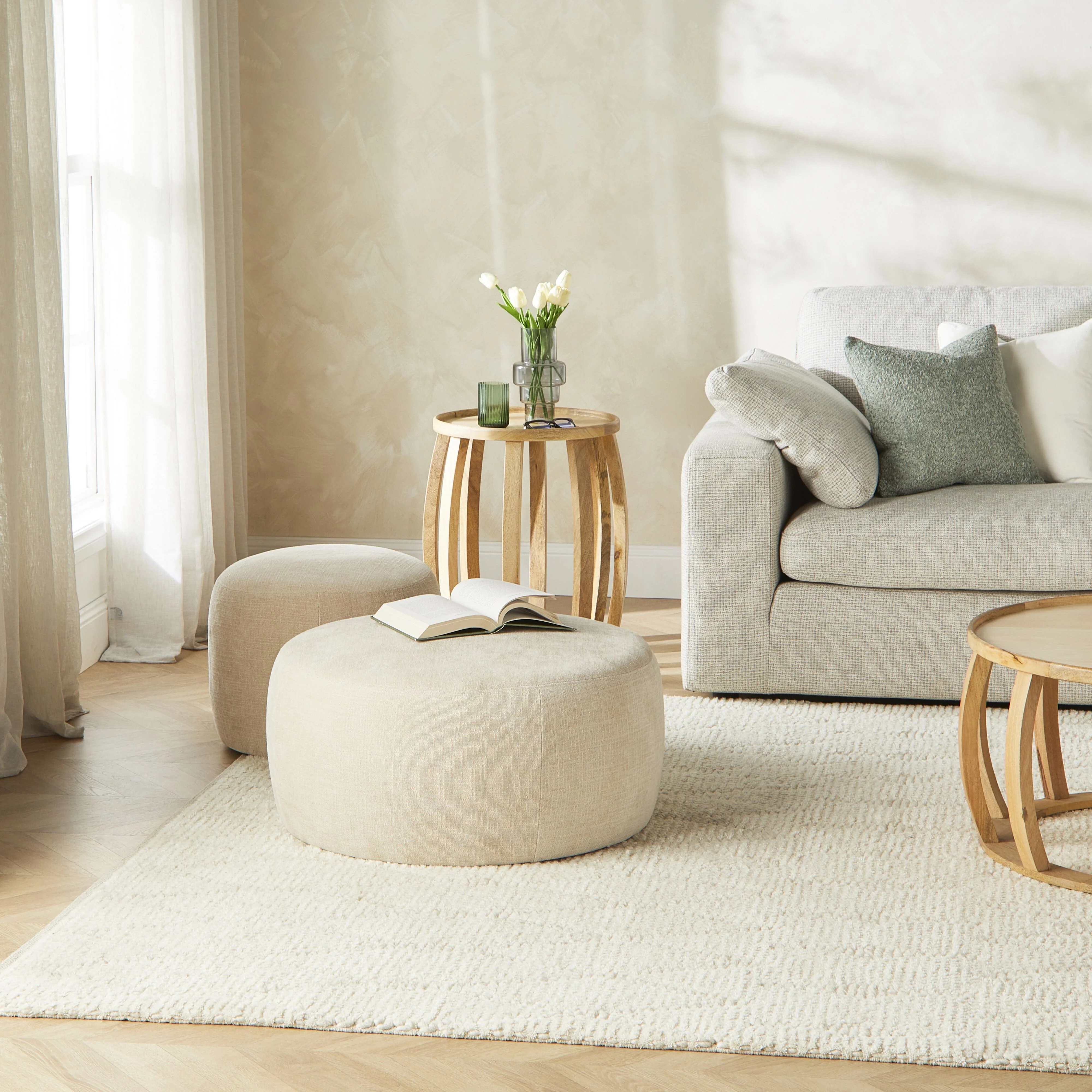 Tango Round Ottoman Large Solace Oat - Image 5