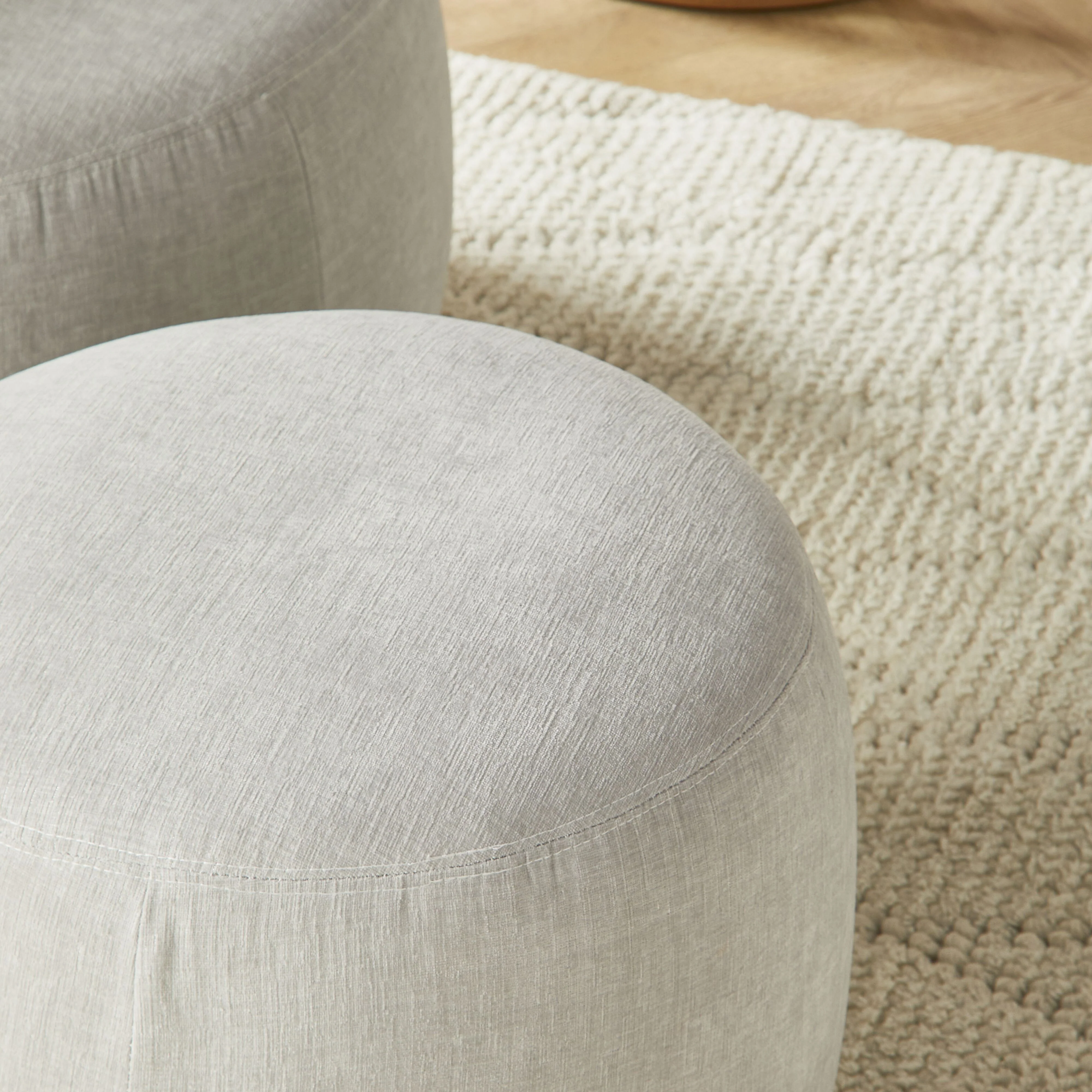 Tango Round Ottoman Small Noah Icy Grey - Image 5
