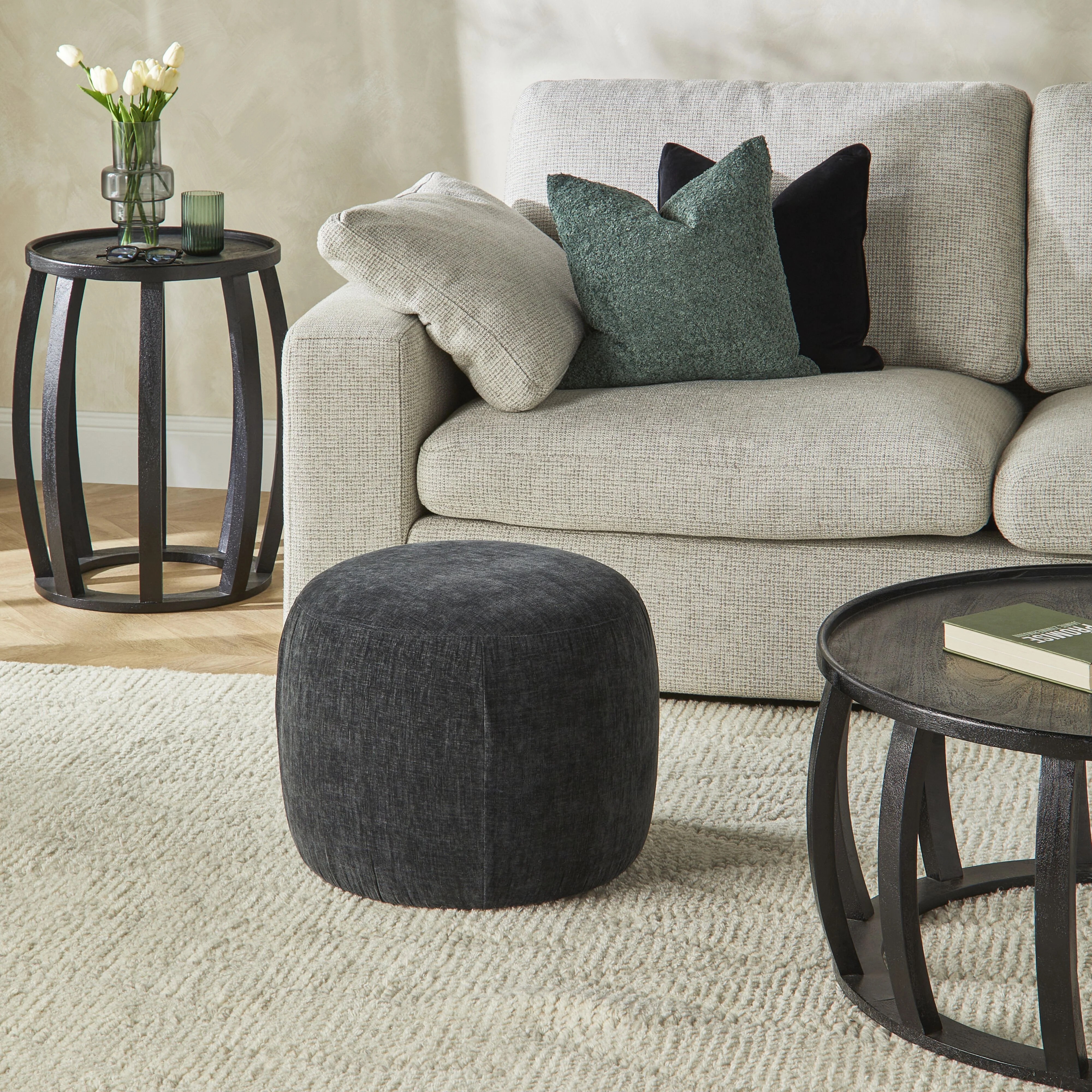 Tango Round Ottoman Small Noah Shadow - Image 4