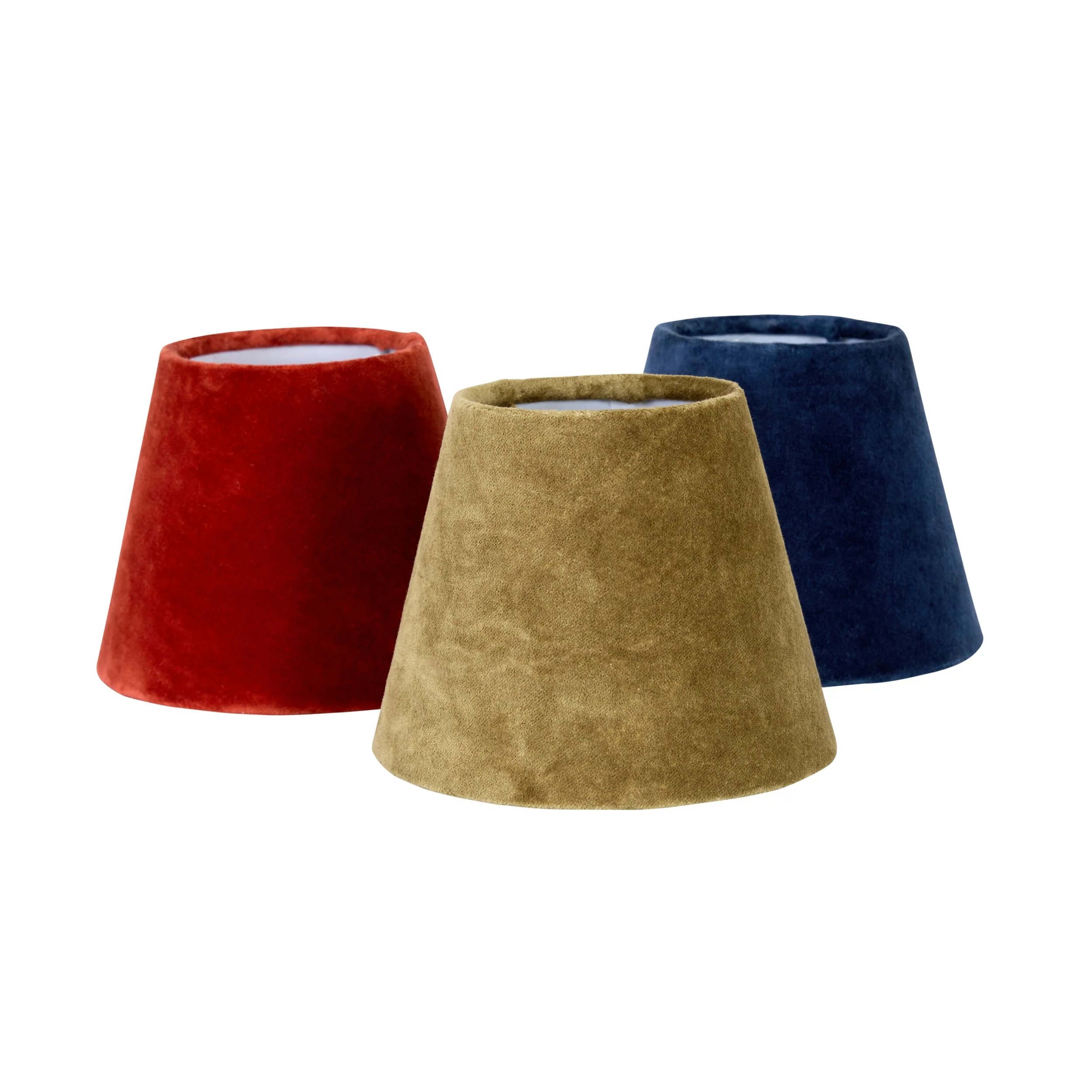 Tapered Velvet Shade Teal Blue 16x10x13cm - Image 4
