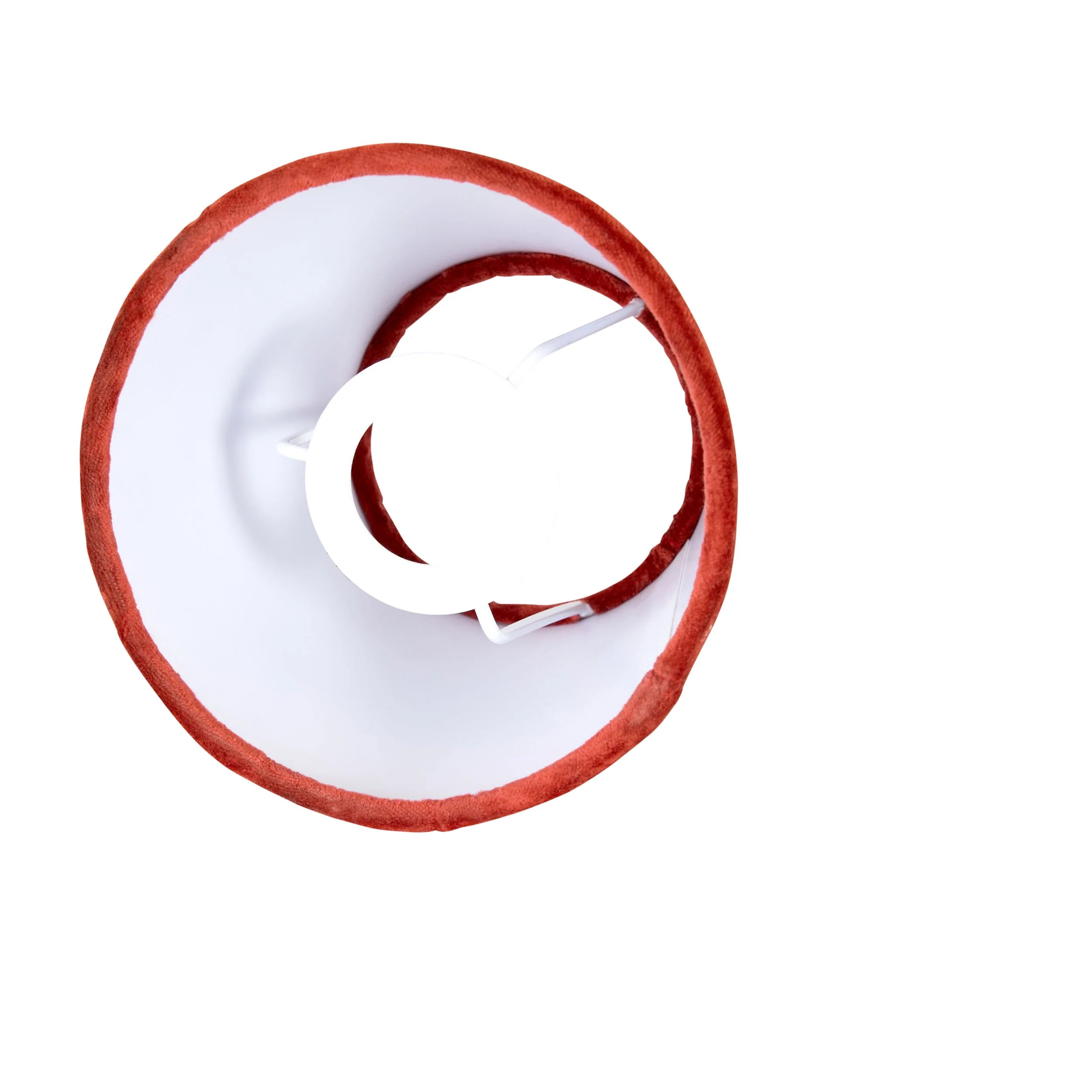 Tapered Velvet Shade Warm Red 16x10x13cm - Image 2
