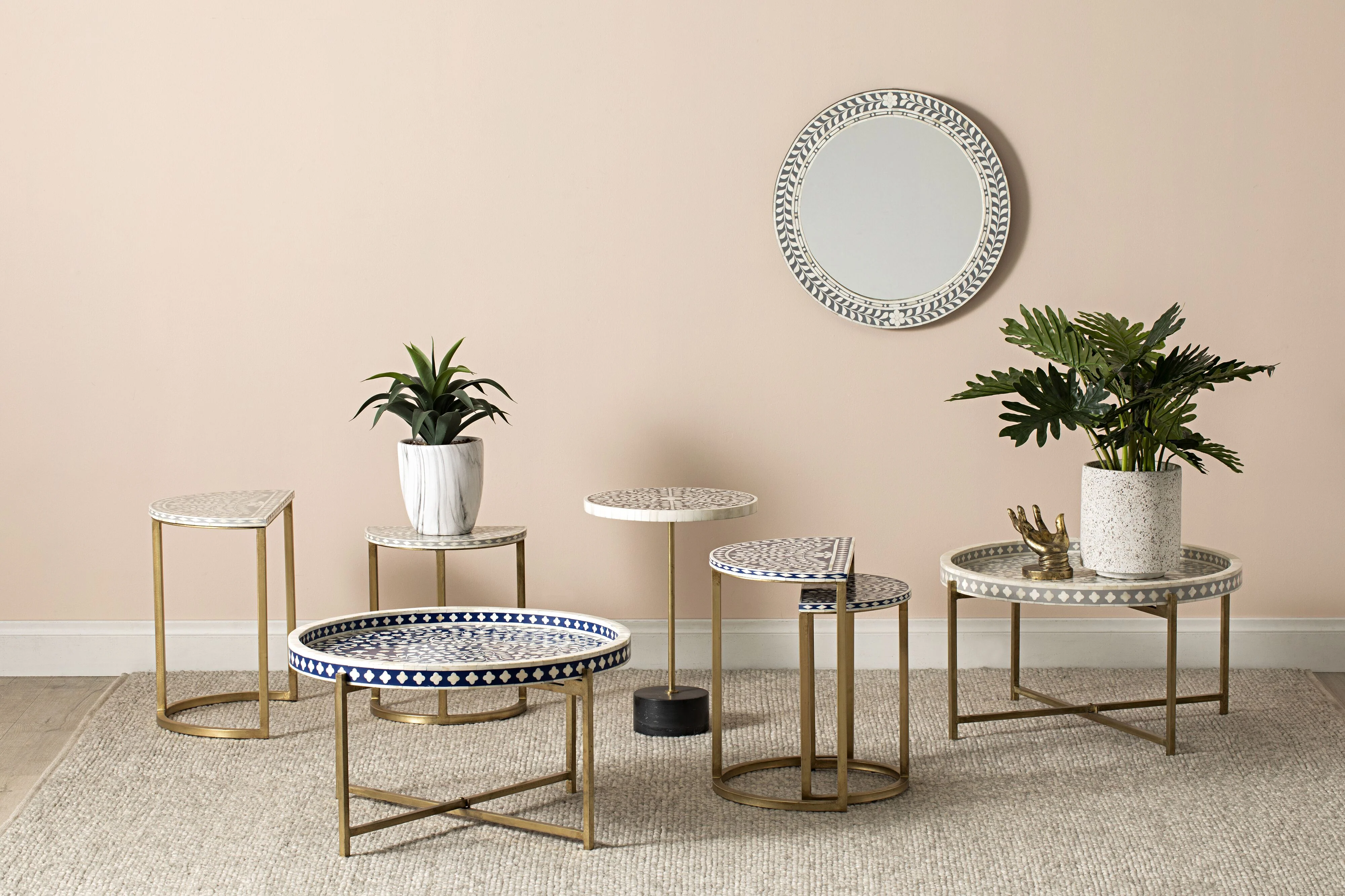 Terrazzo Look Plant Stand Large 63.5x34cm - Image 5