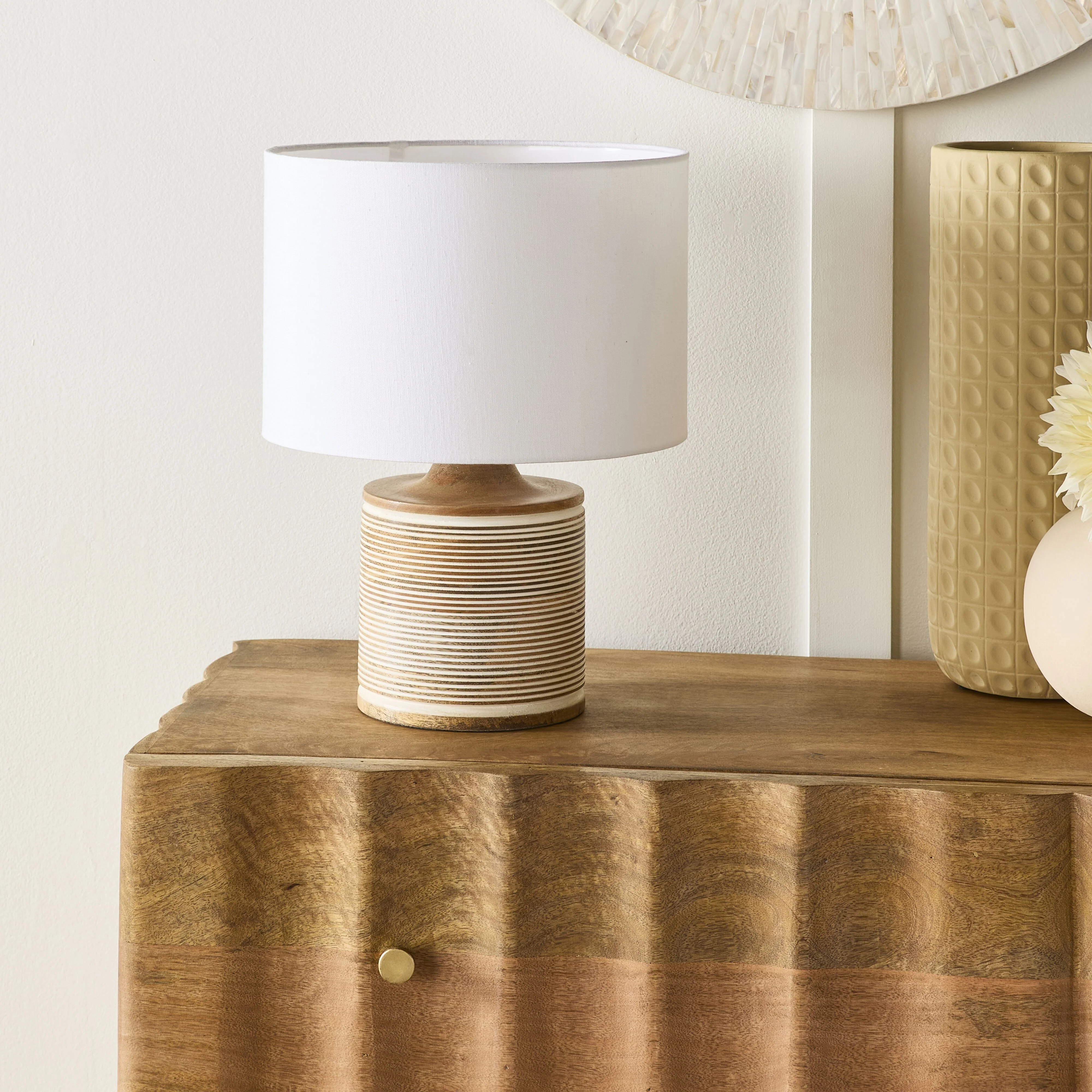 Tisba Wooden Table Lamp 35cm - Image 4
