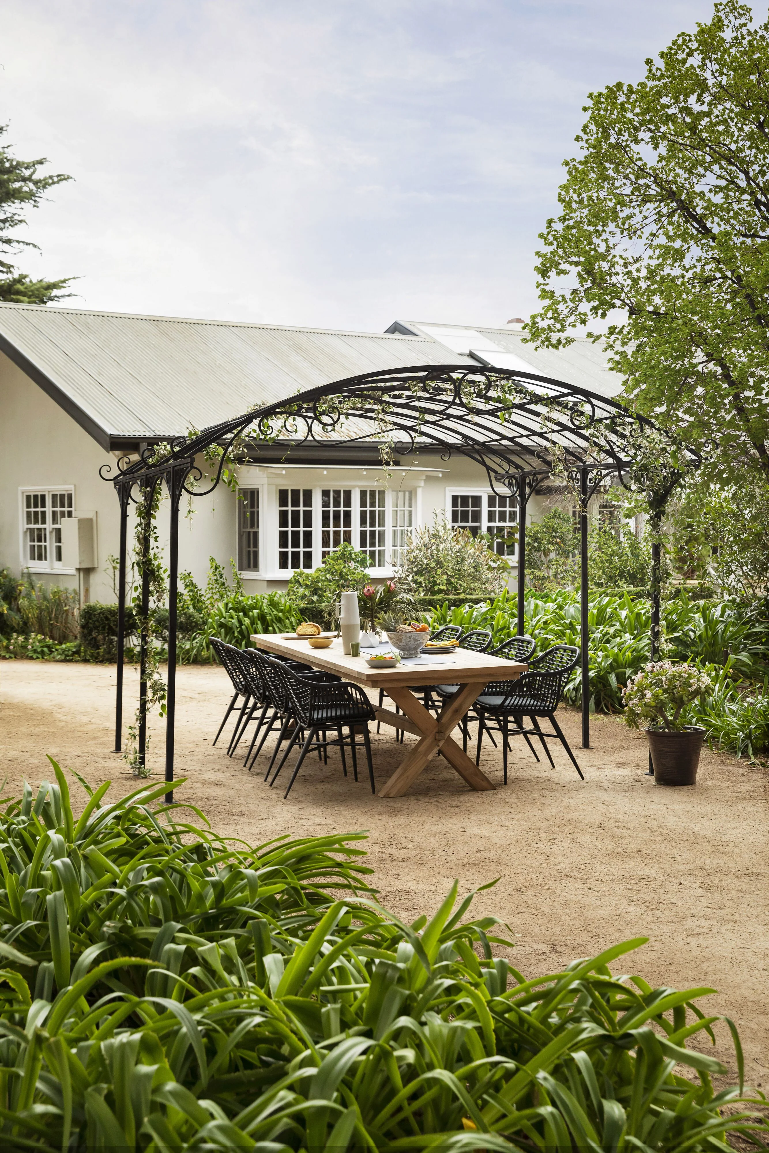 Tivoli Gazebo Antique Grey with Light Grey Canopy - Image 4