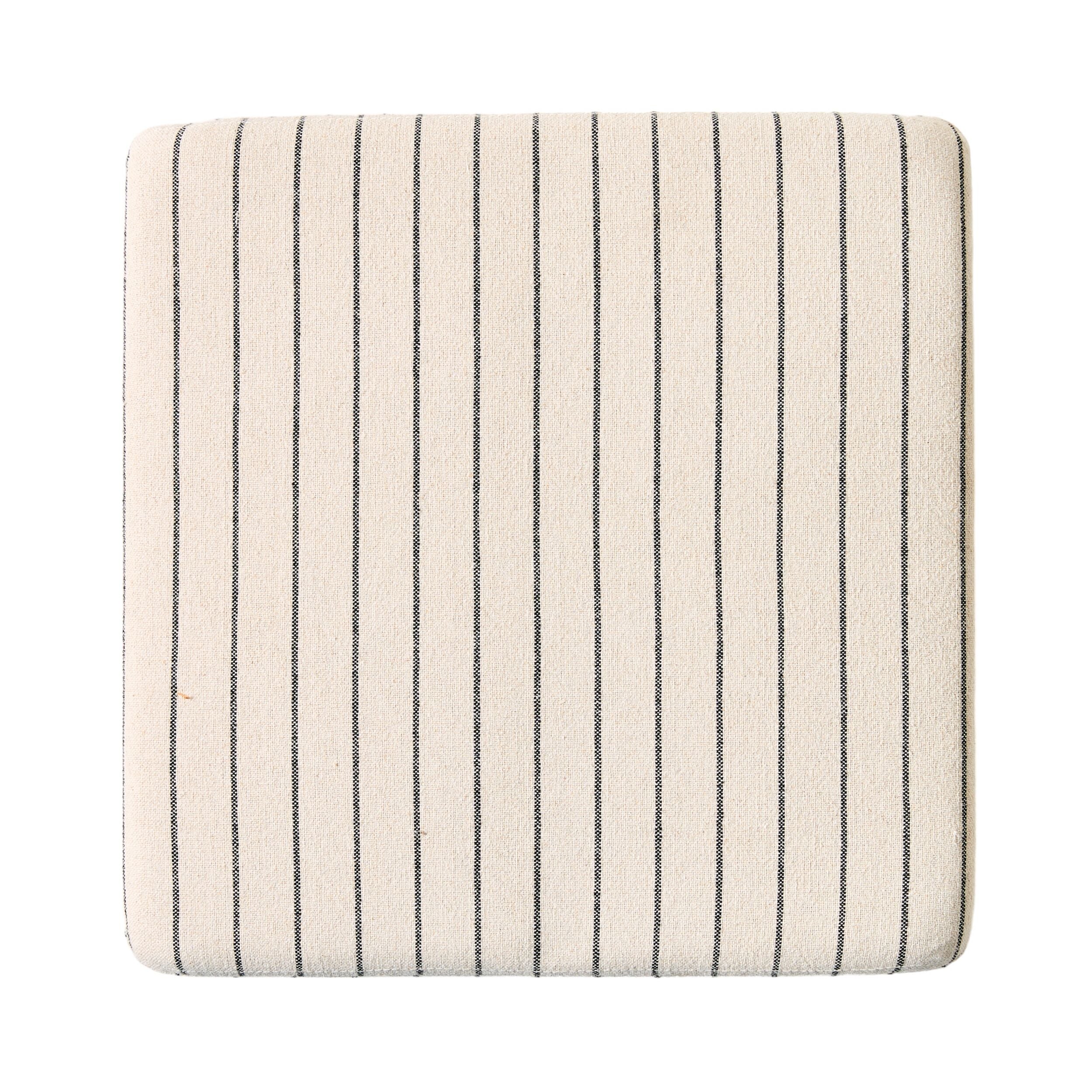 Torino Square Ottoman Alexandra Linen Stripe - Image 2