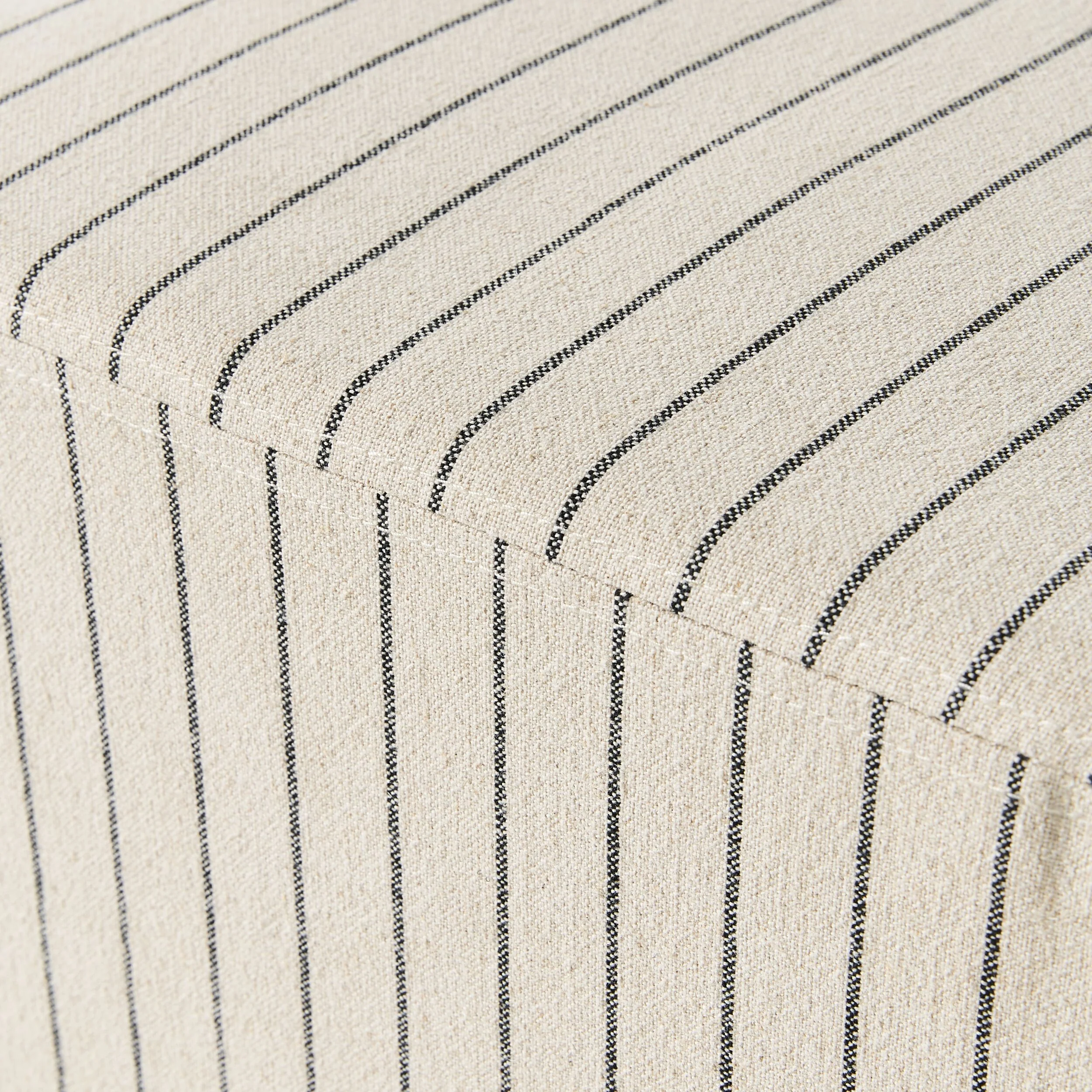 Torino Square Ottoman Alexandra Linen Stripe - Image 3