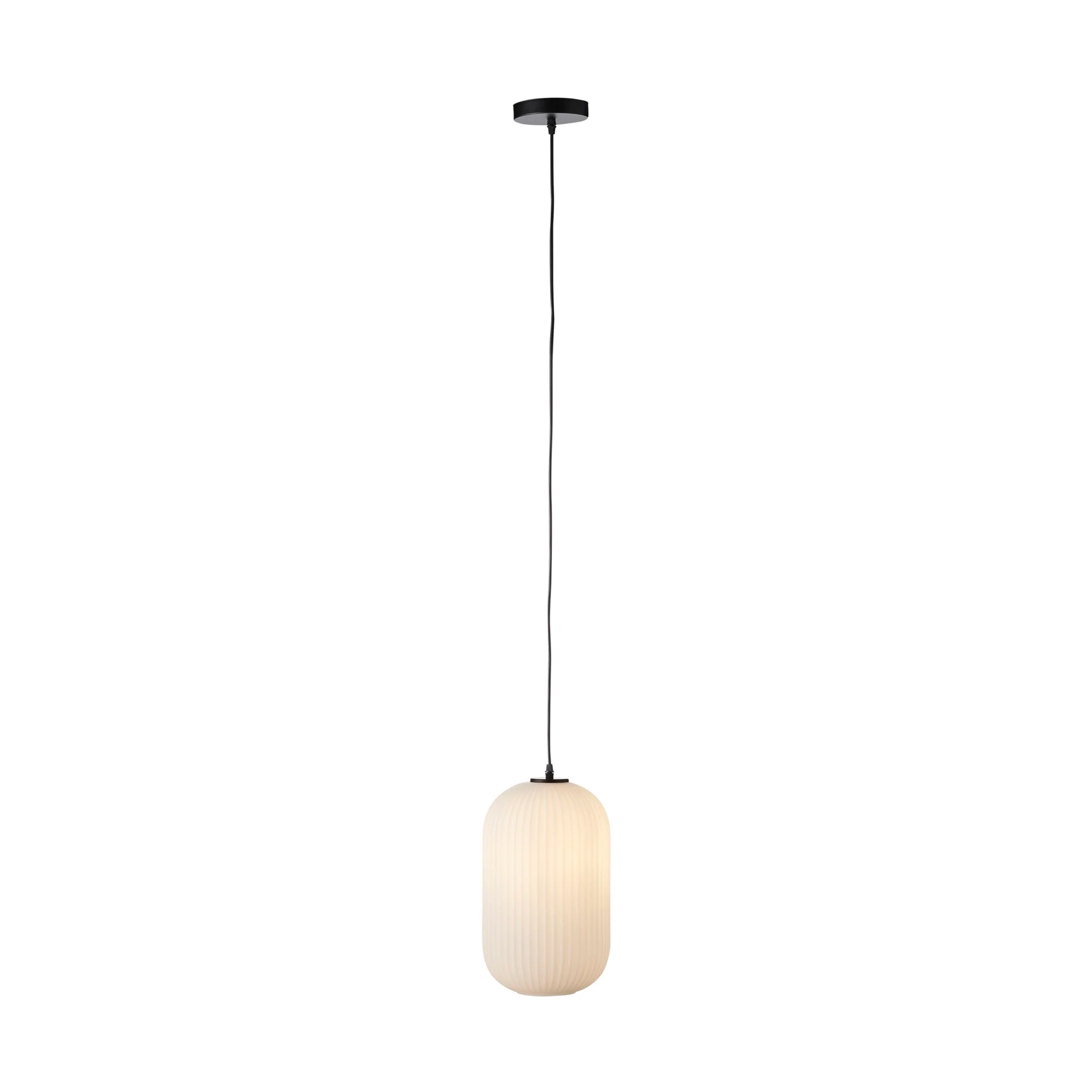 Treviso Fluted Glass Pendant White 150mm - Image 2