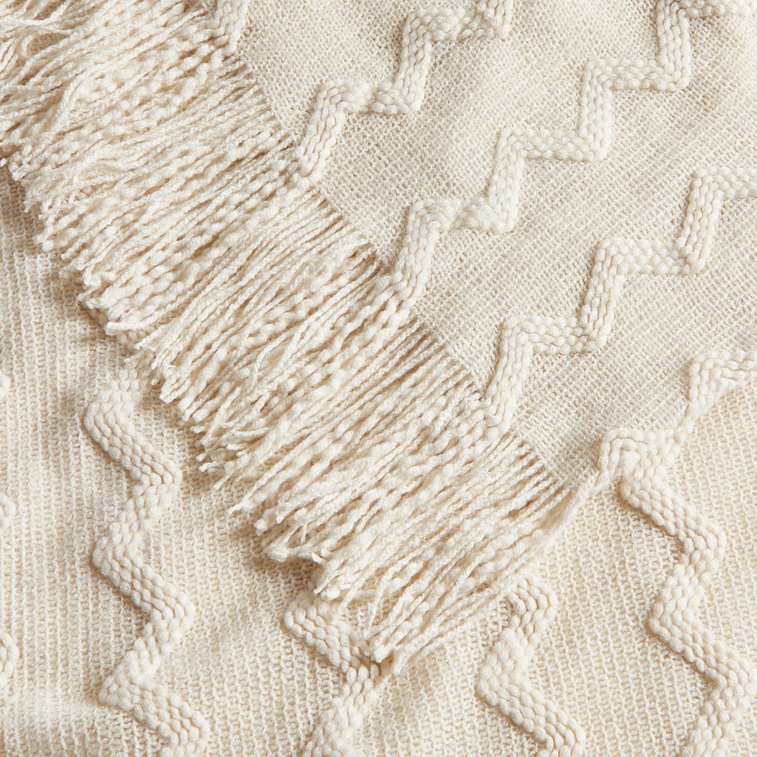 Tully Chevron Throw Cream 130x170cm - Image 2
