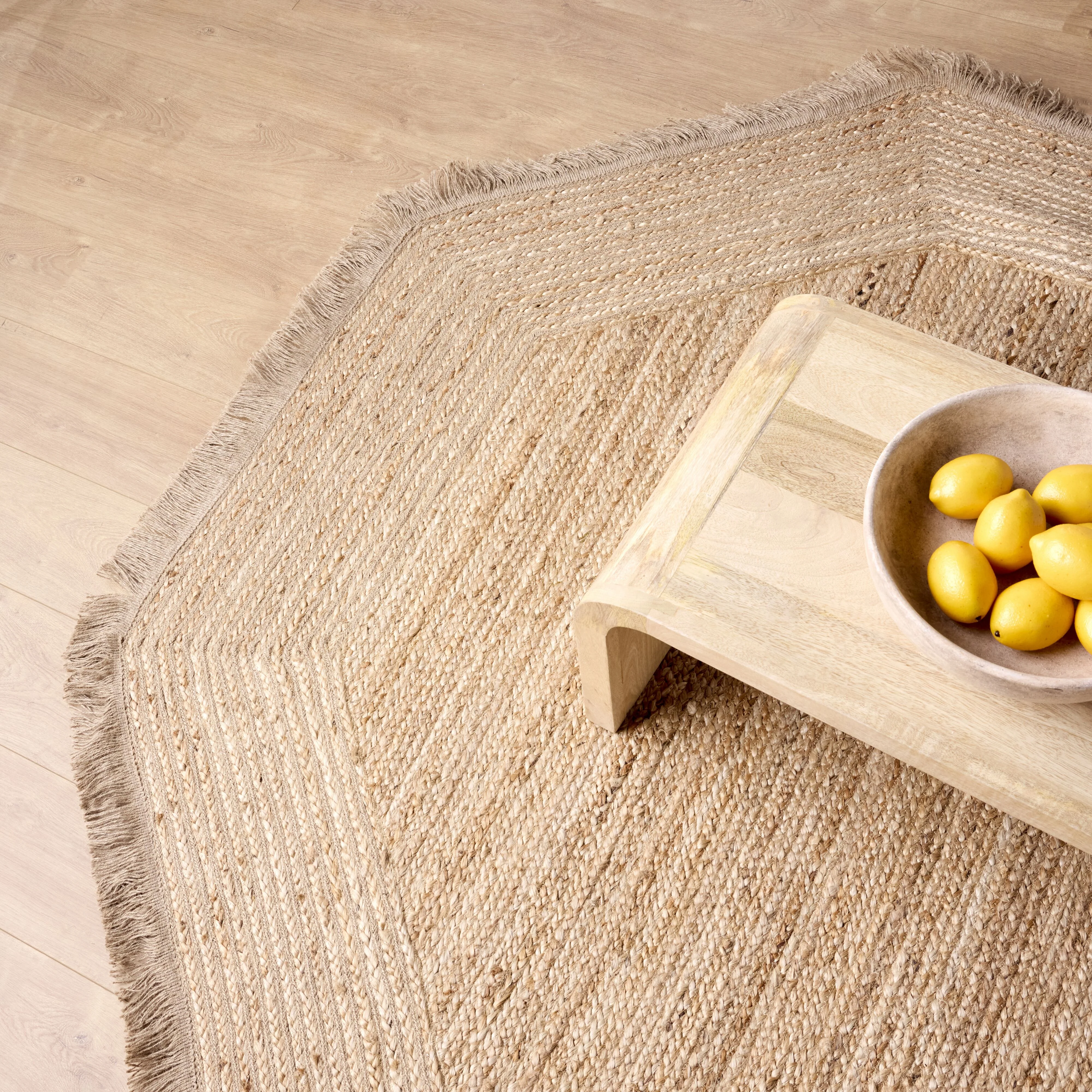 Tulum Braided Octagonal Jute Rug 200cm - Image 4