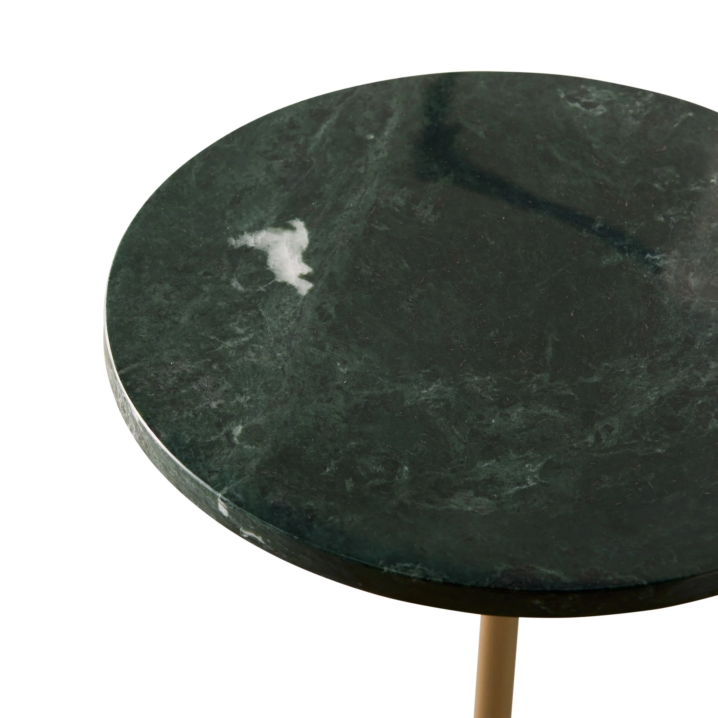 Vaani Green Marble Round Side Table 36x64cm - Image 3