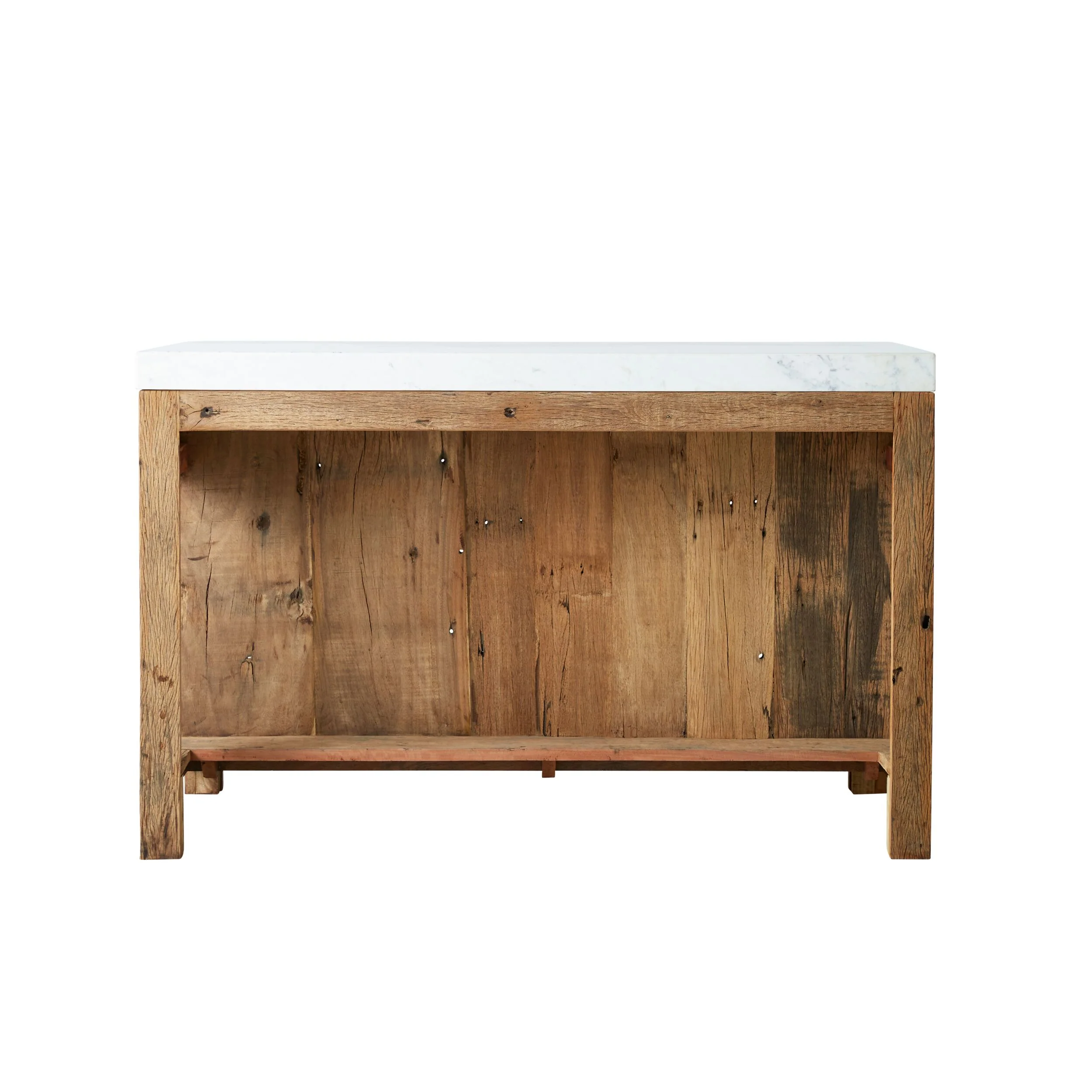 Valaro 150 Marble & Reclaimed Timber Double Kitchen Workbench - Image 7