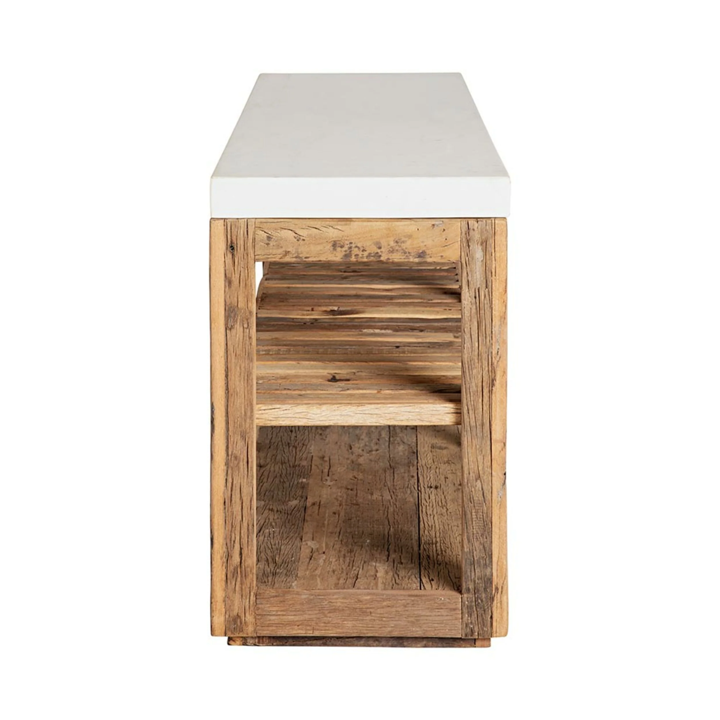 Valaro 180 Marble & Reclaimed Timber Kitchen Workbench - Image 3