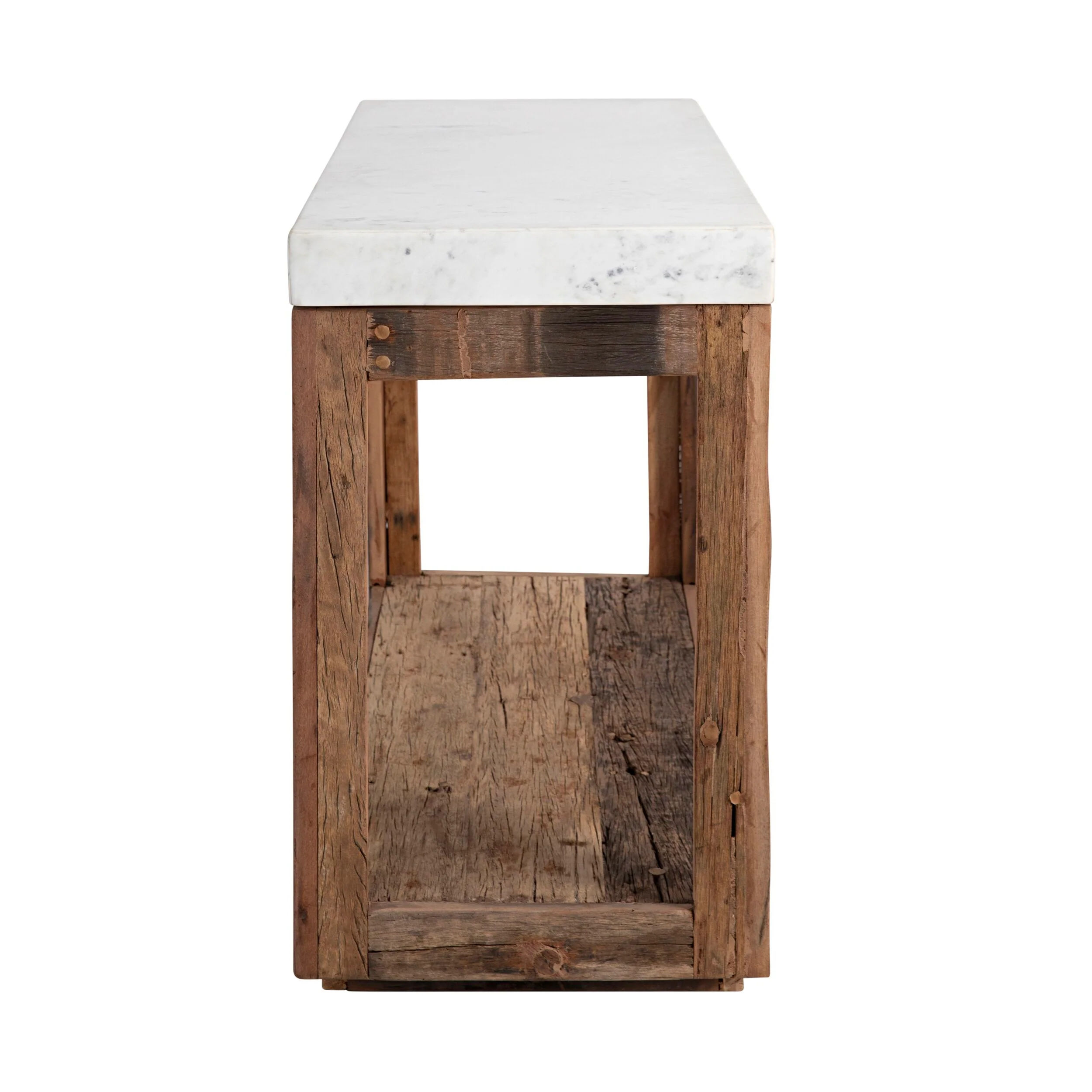 Valaro Marble & Reclaimed Timber Kitchen Workbench 130cm - Image 3