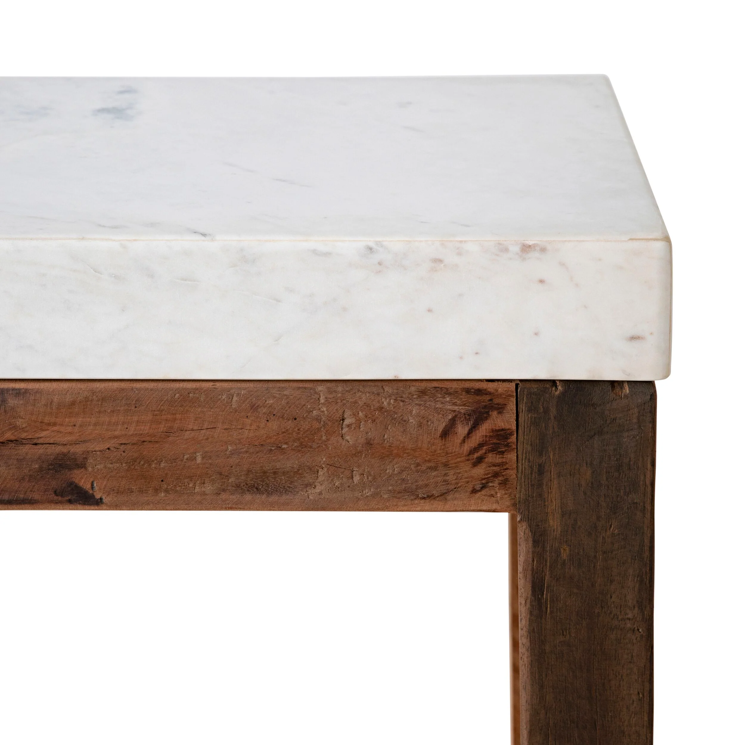 Valaro Marble & Reclaimed Timber Kitchen Workbench 130cm - Image 5