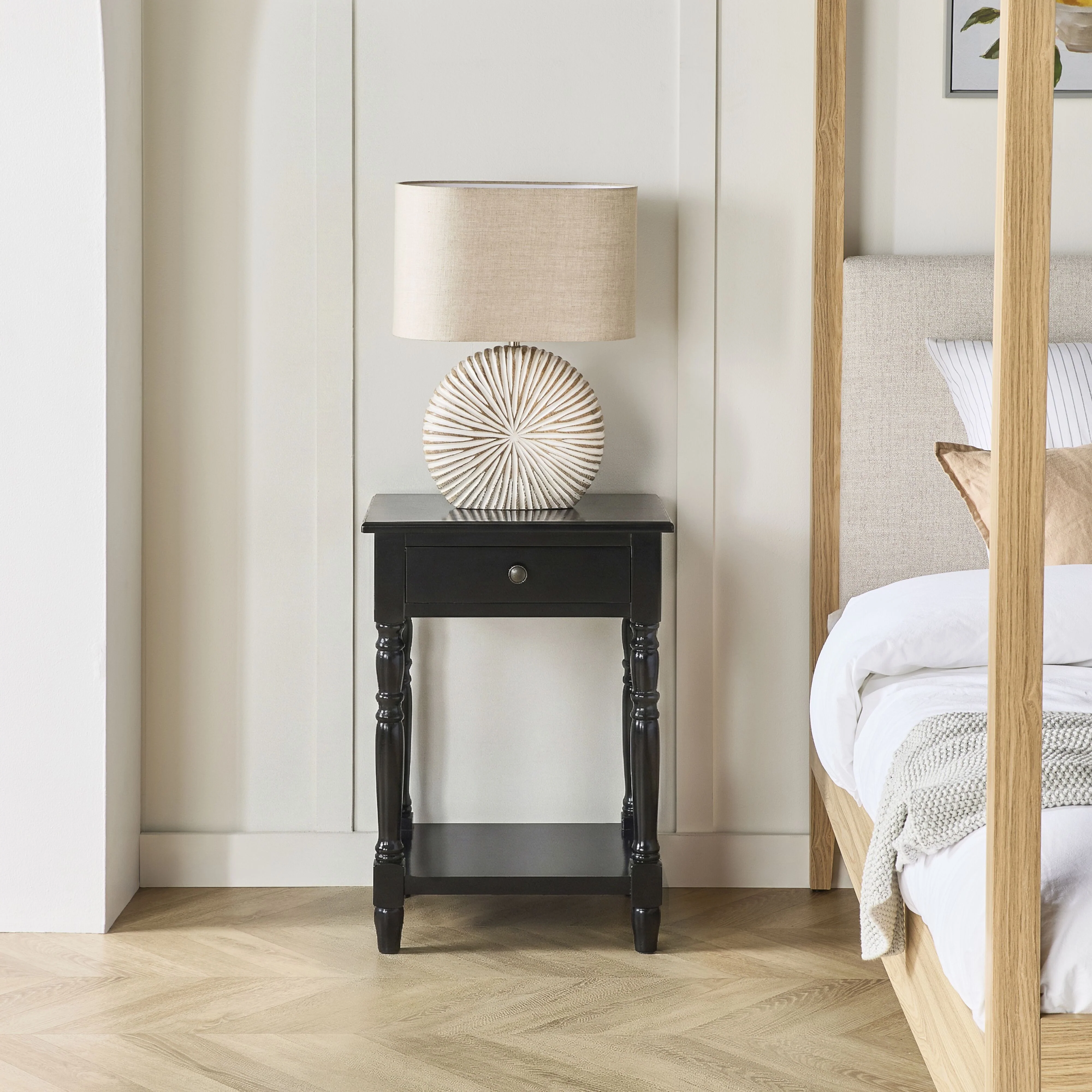 Valentine Bedside Table Black - Image 4