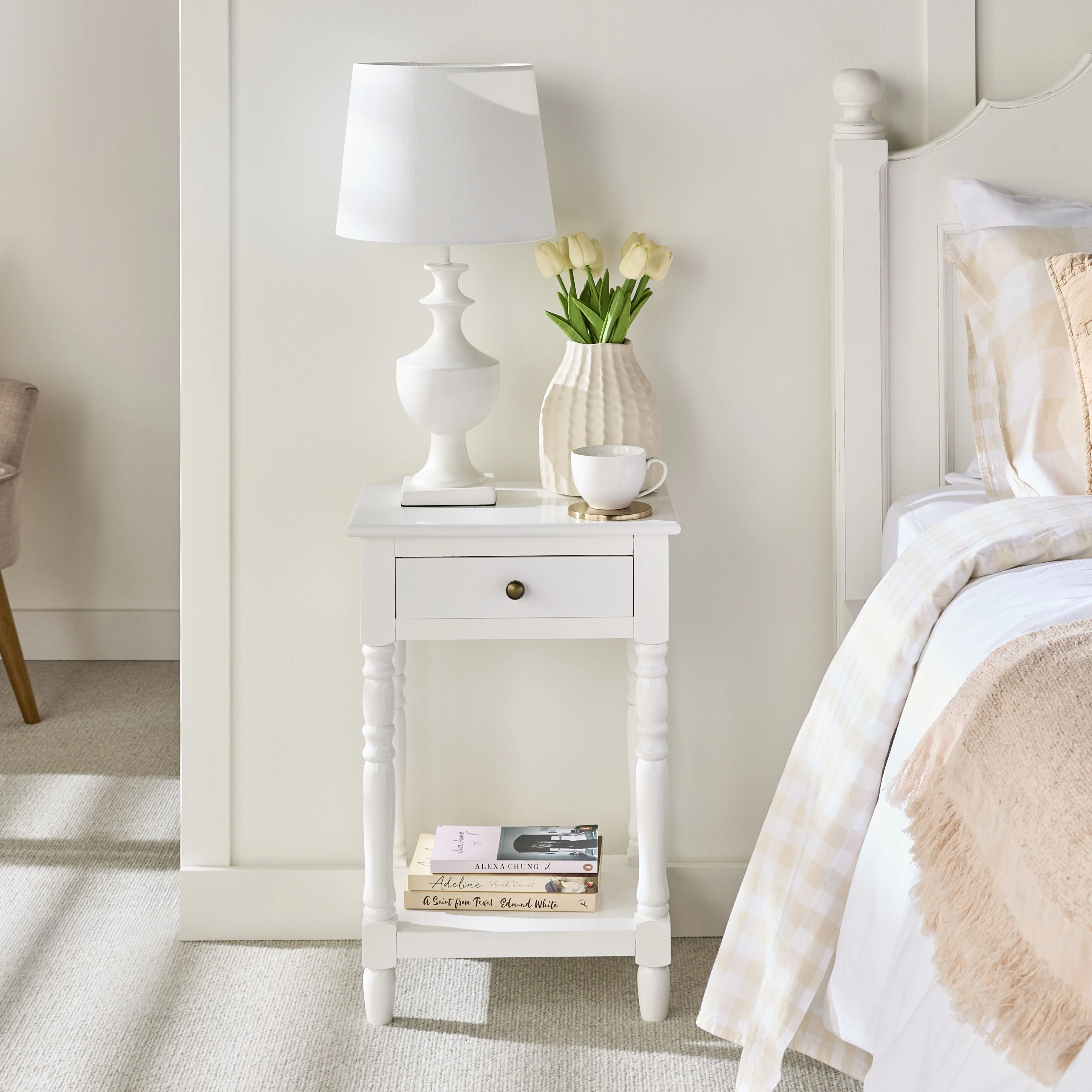Valentine Bedside Table White - Image 6