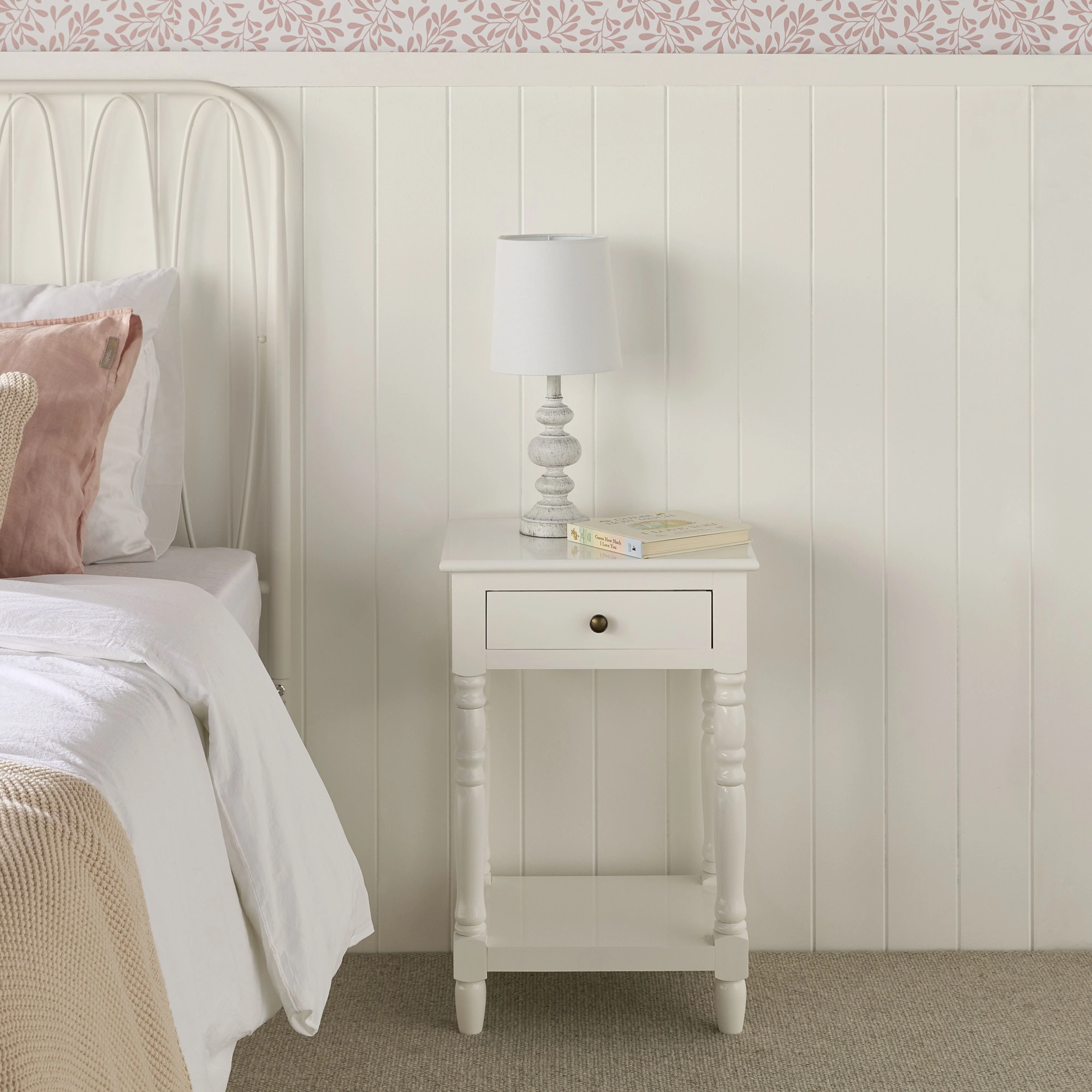 Valentine Bedside Table White - Image 9