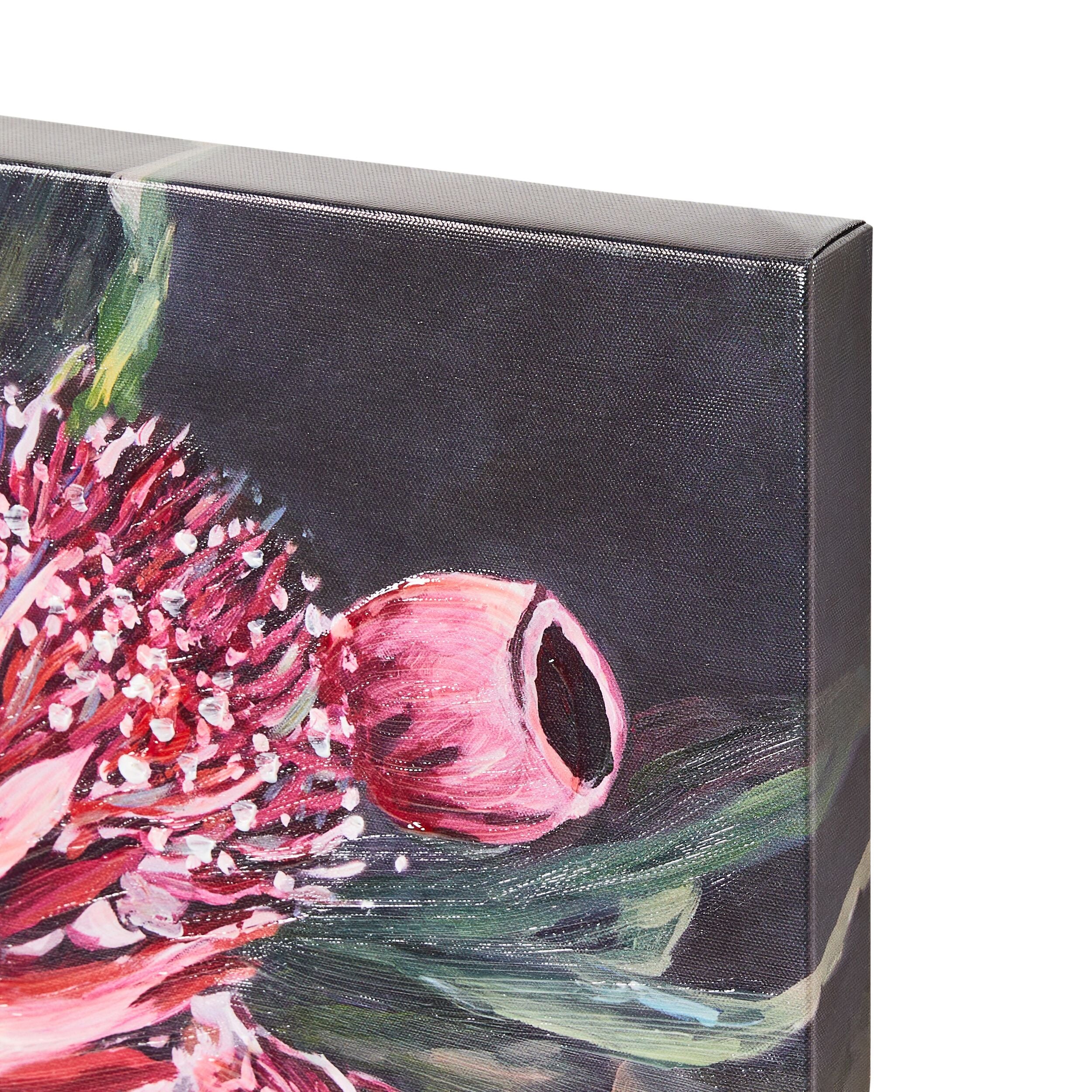 Vase of Crimson Natives II Canvas Print 60x60cm - Image 3
