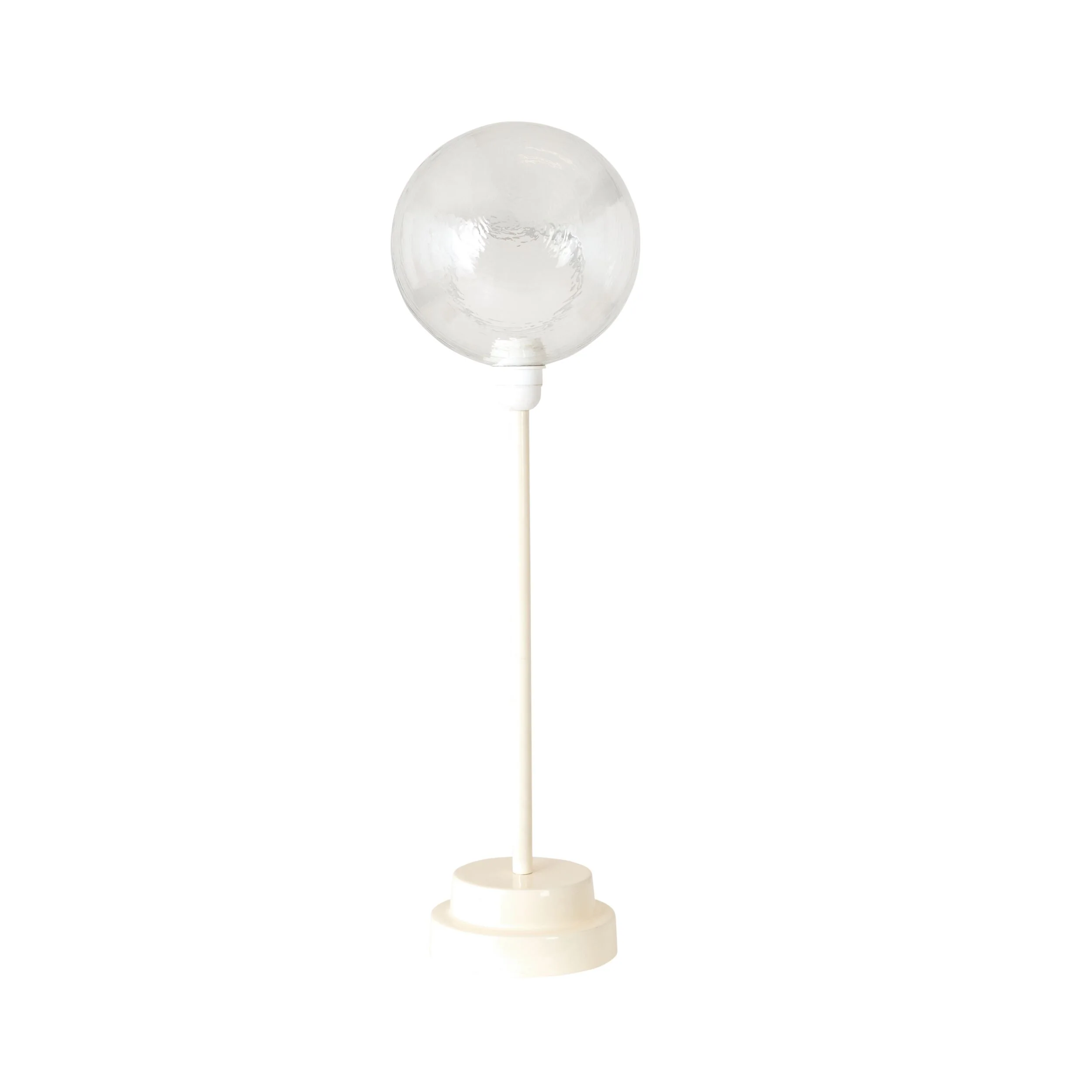 Vera Hammered Glass Table Lamp Off White 63cm - Image 2