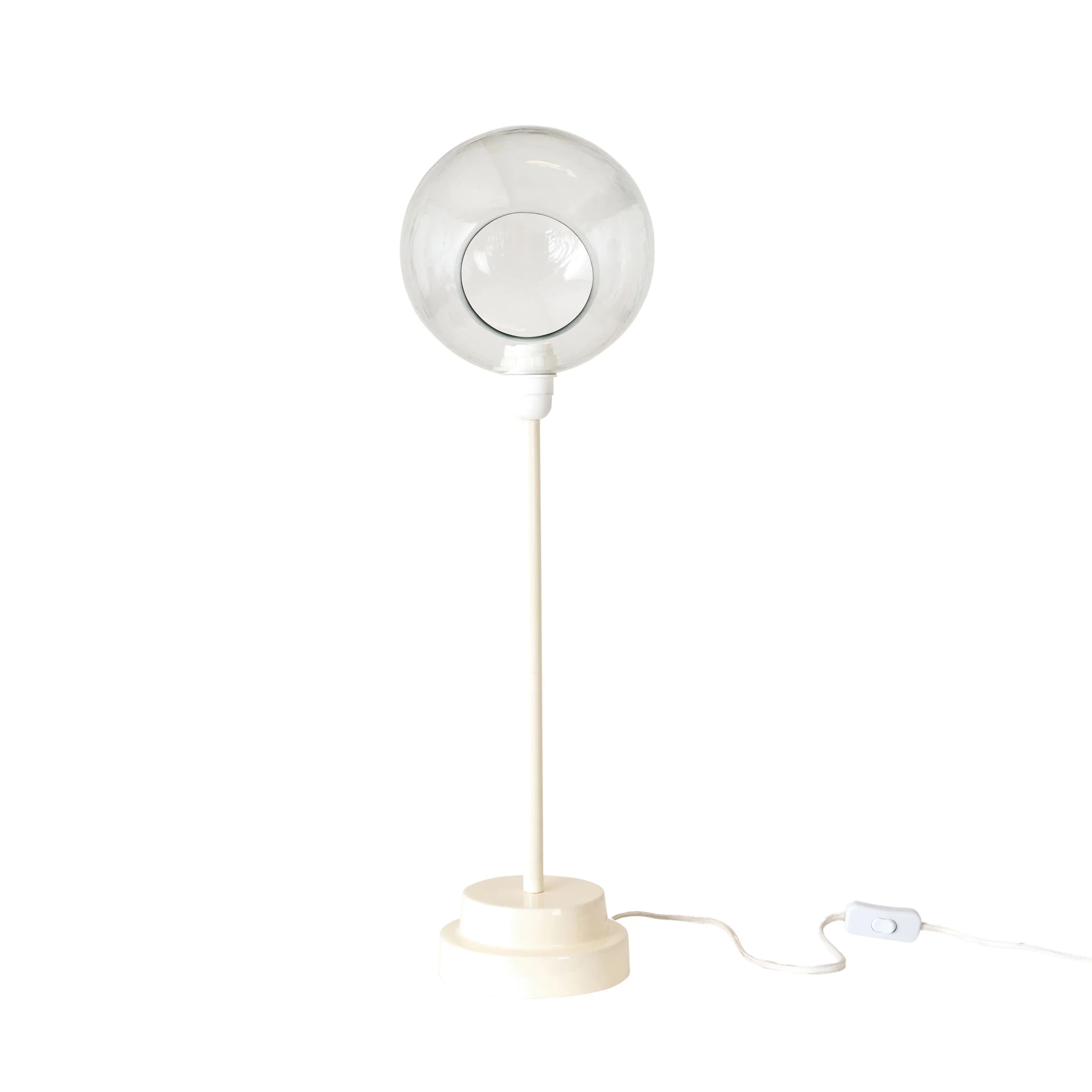 Vera Hammered Glass Table Lamp Off White 63cm - Image 3