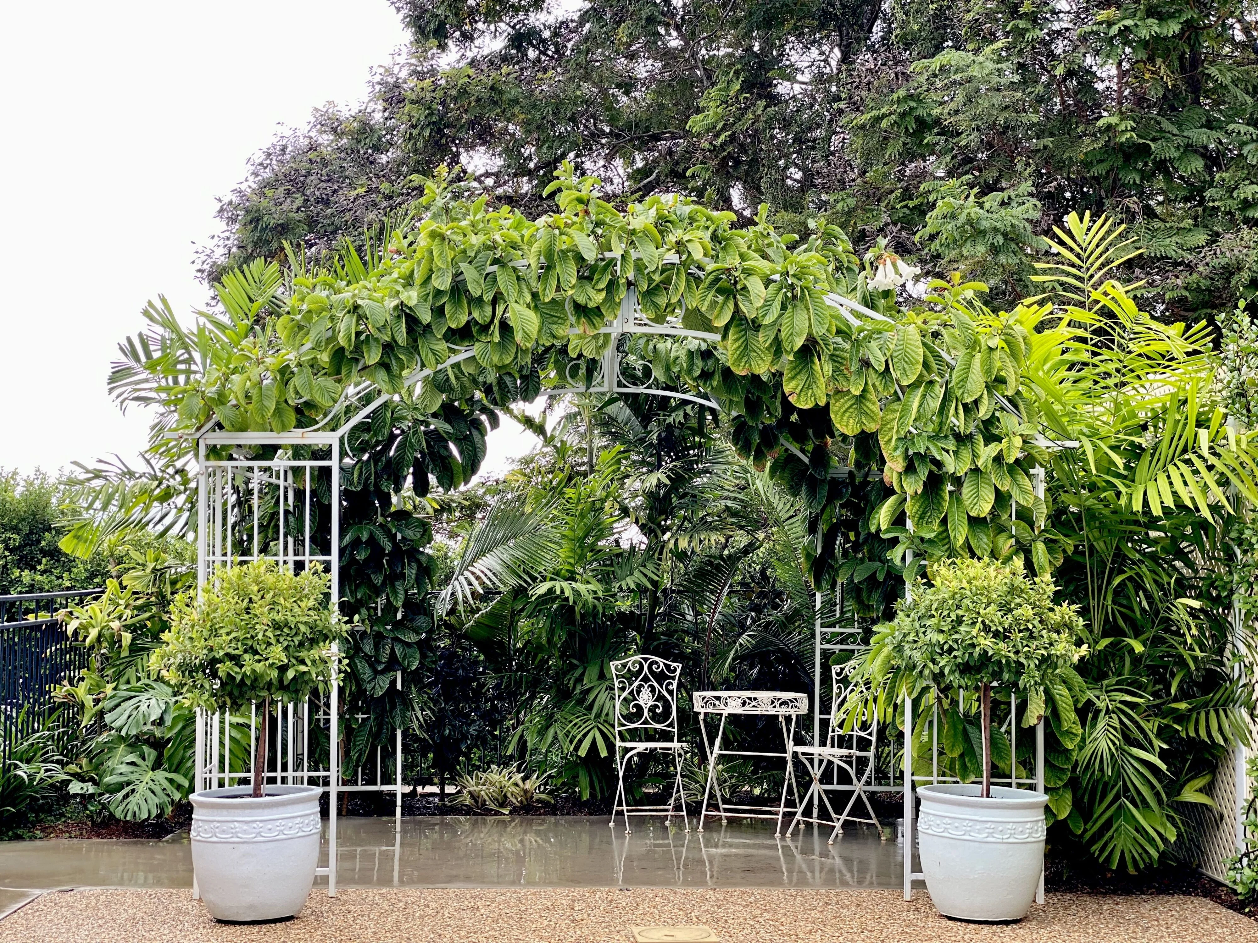 Versailles Gazebo Antique White with Light Grey Canopy NEW BRUSHED FINISH - Image 3
