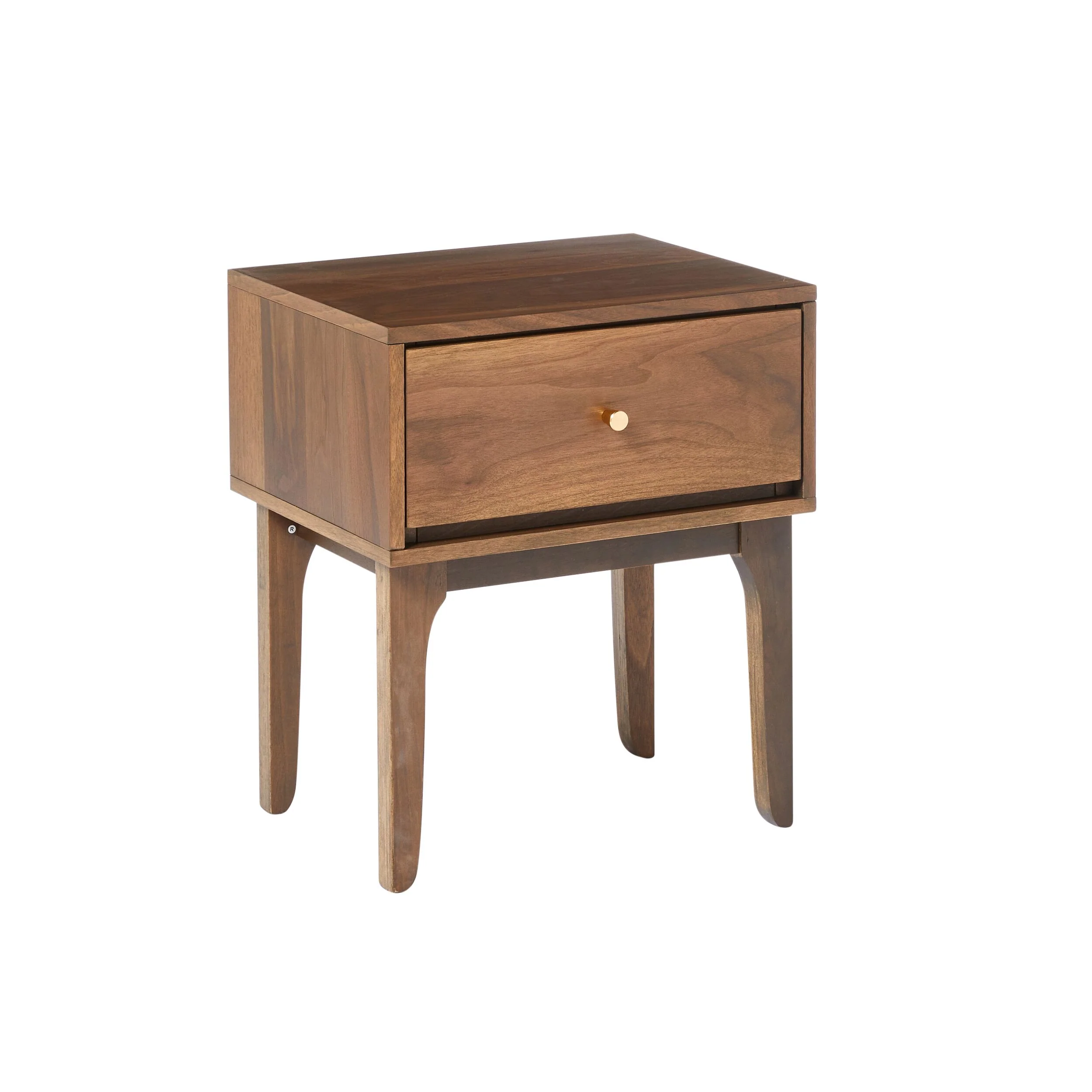 Vincent 1 Drawer Bedside Table Walnut - Image 2
