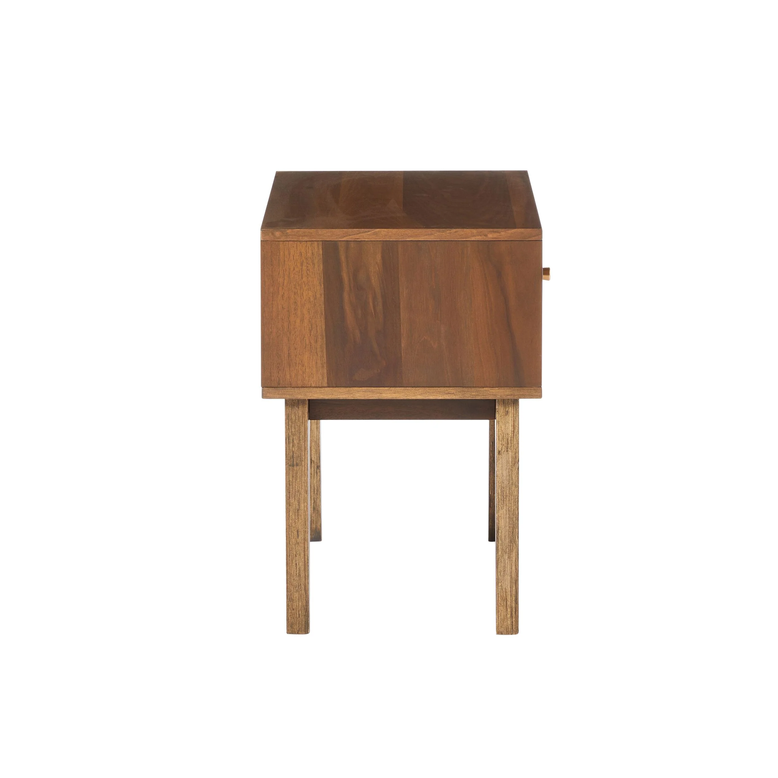 Vincent 1 Drawer Bedside Table Walnut - Image 4