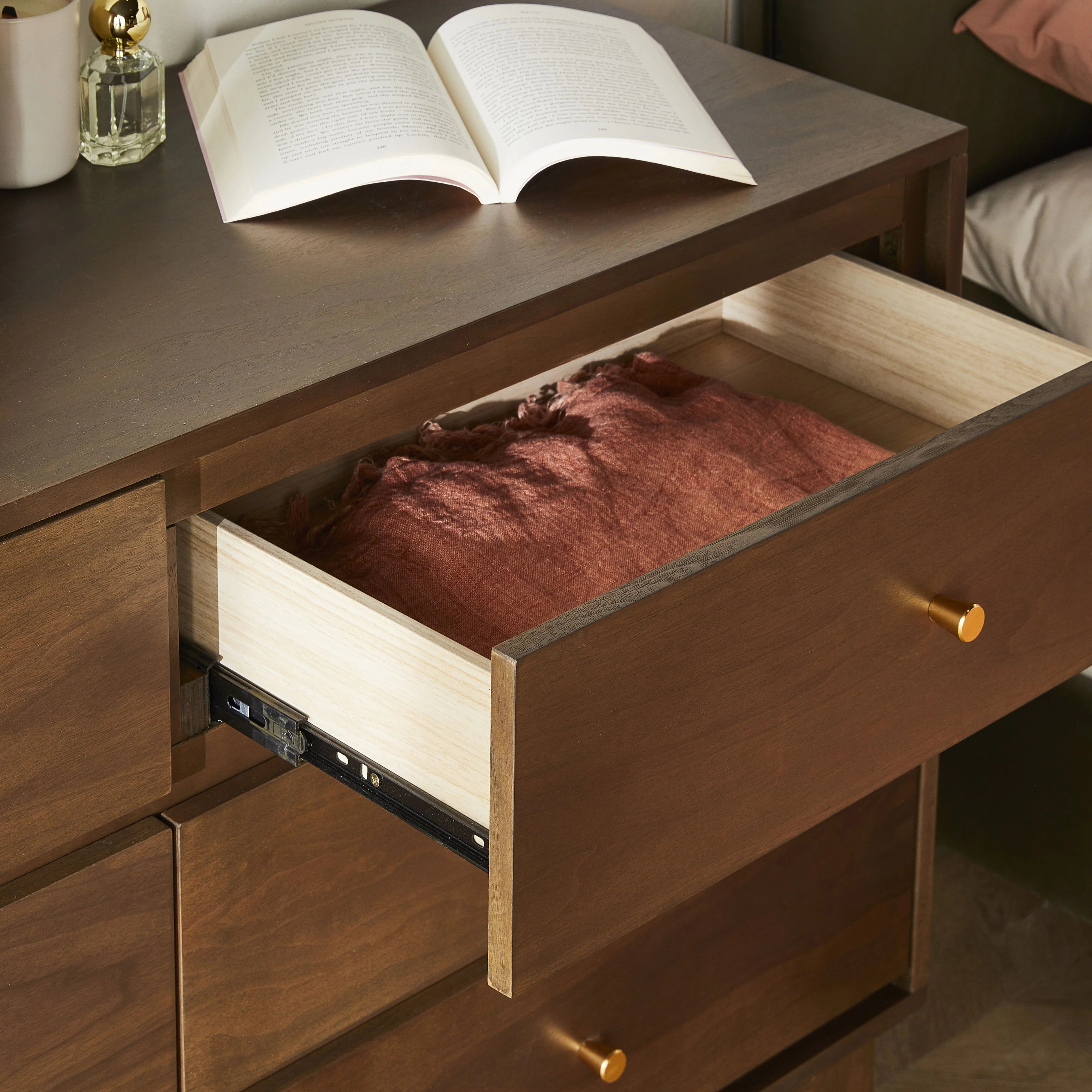 Vincent 6 Drawer Chest Walnut - Image 11