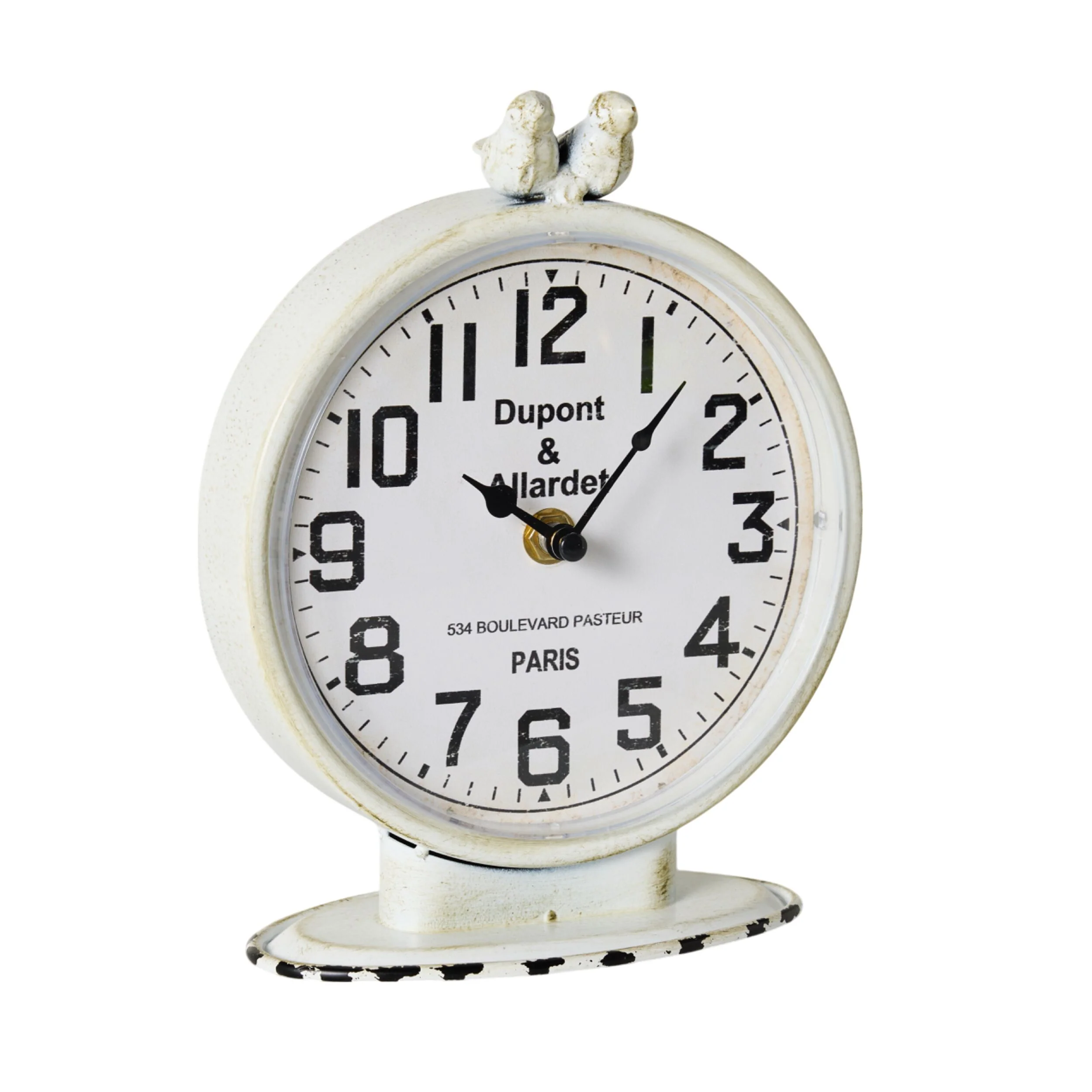 Vintage Bluebirds Mantel Clock White 22x16.5cm - Image 2