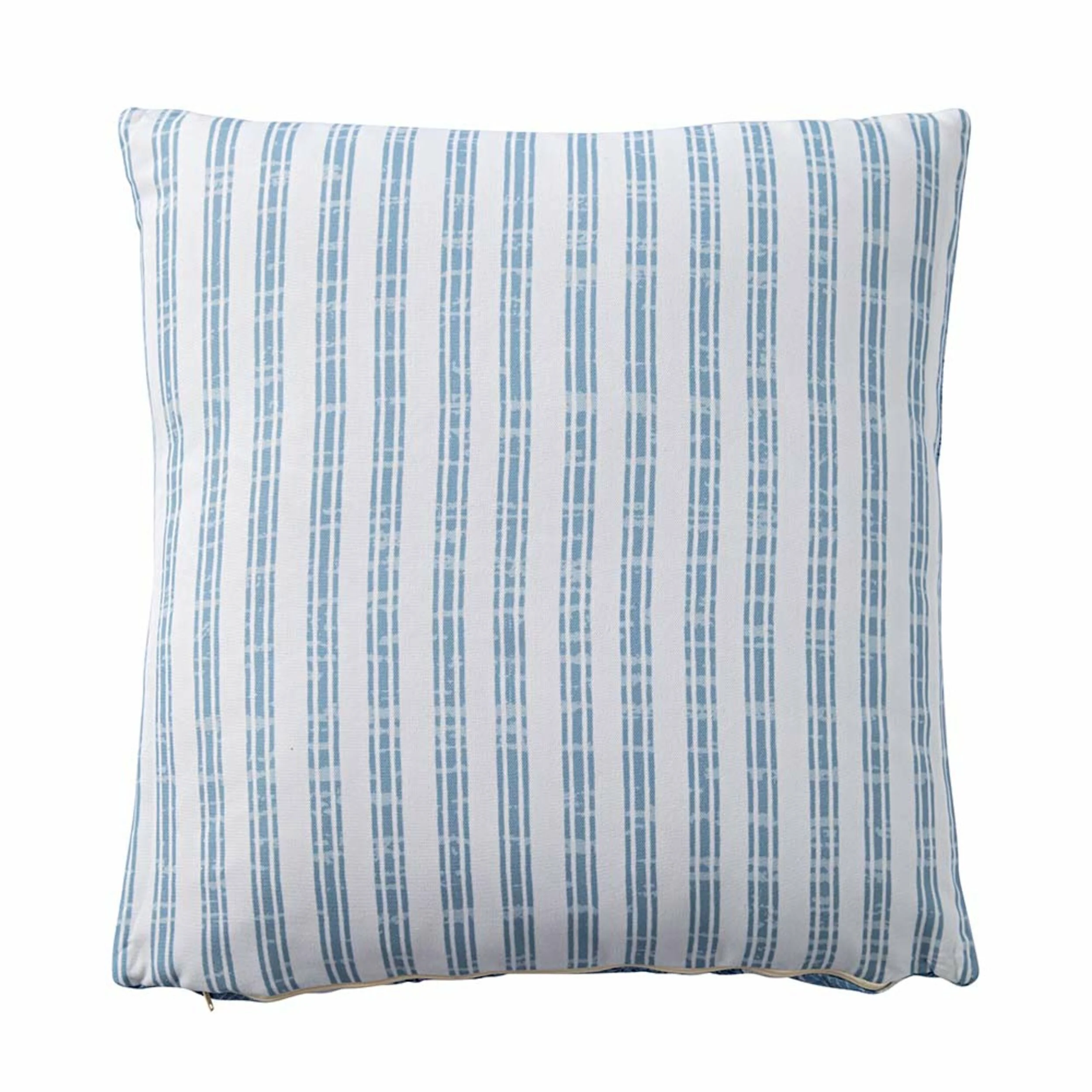 Vintage Reverse Birds/Striped Velvet Cushion 50x50cm - Image 3