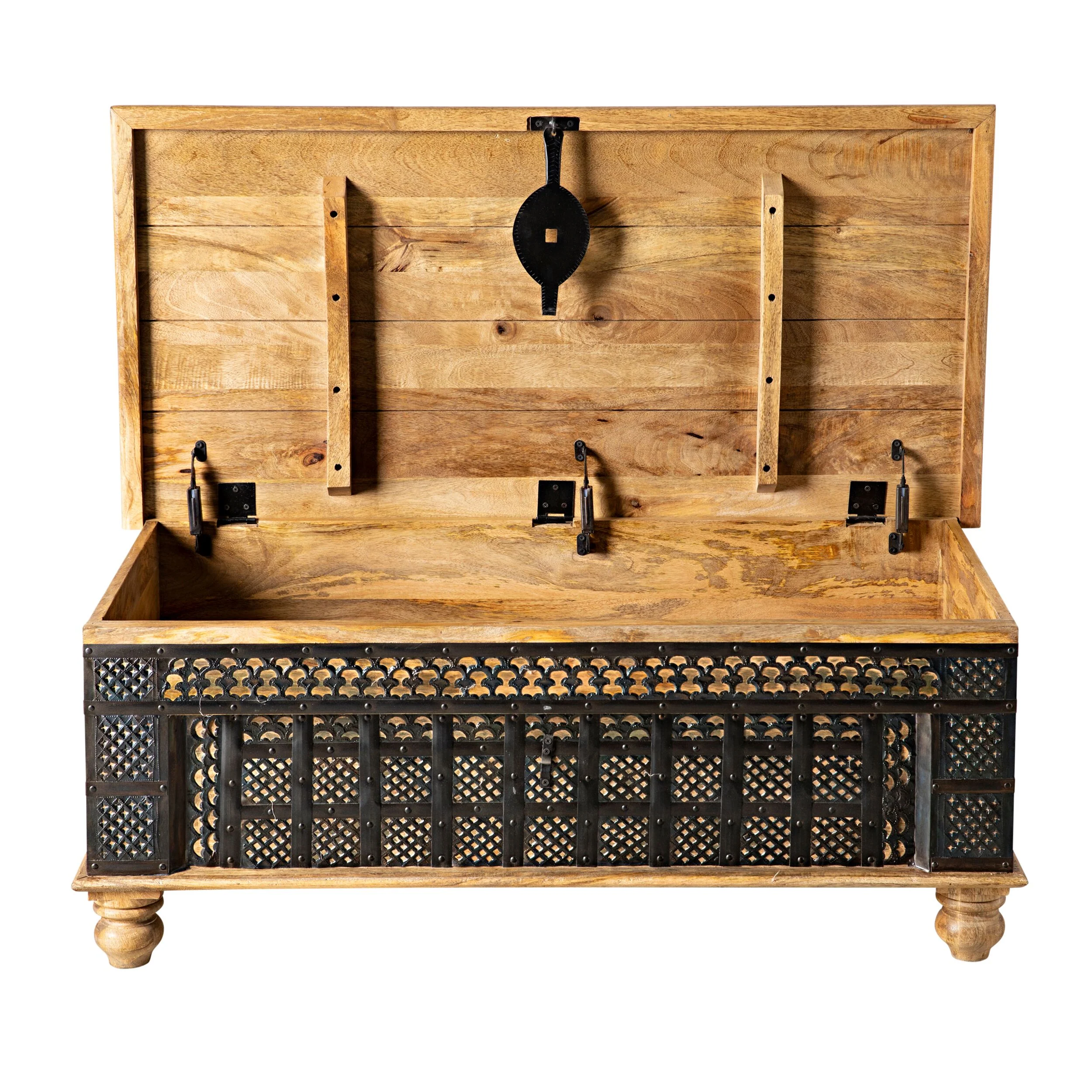 Vintage Trunk / Coffee Table Black - Image 2