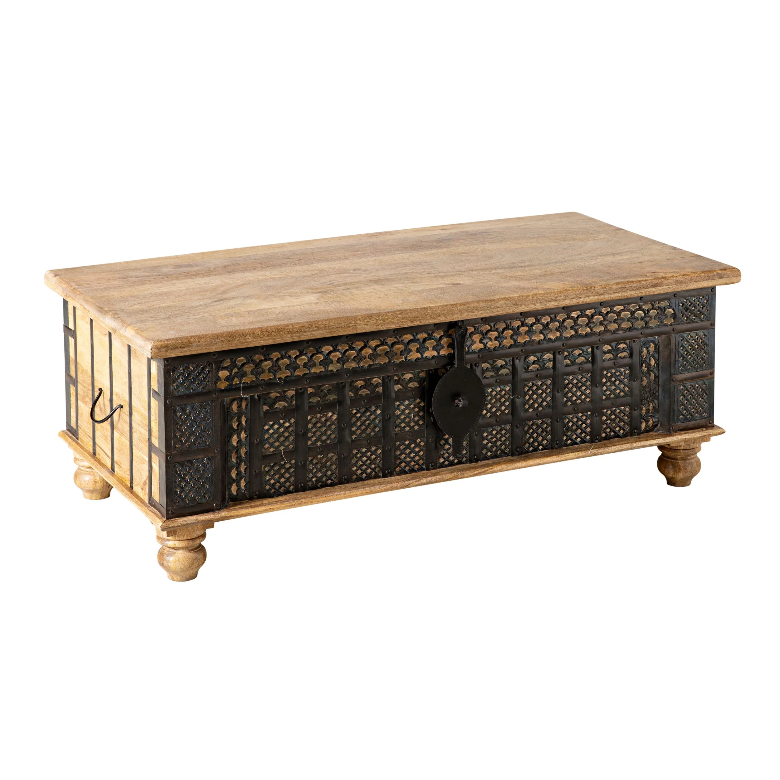 Vintage Trunk / Coffee Table Black - Image 3